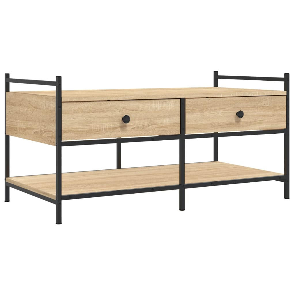 COUCHTISCH Sonoma-Eiche 99x50x50 cm Holzwerkstoff - Braun, Holzwerkstoff (50/99/50cm) - furnicato