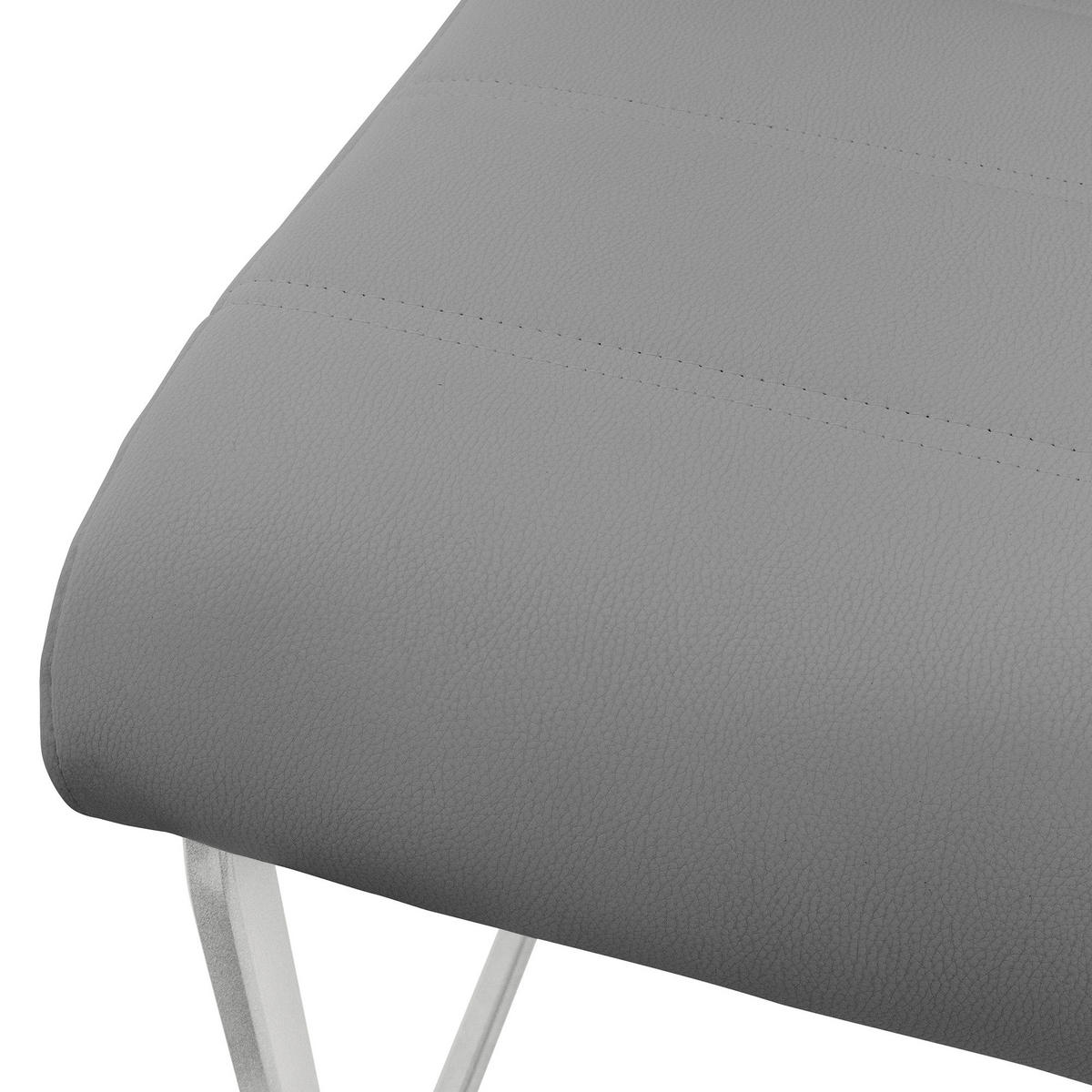 ESSZIMMERSTUHL grau 2er Set - Grau, Metall (57/102/40cm) - ML-DESIGN