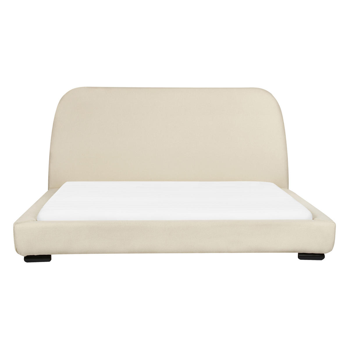 VATTENSÄNG 160x200 cm beige Roisel - Cremefärgad, Textil (160/200cm) - Beliani