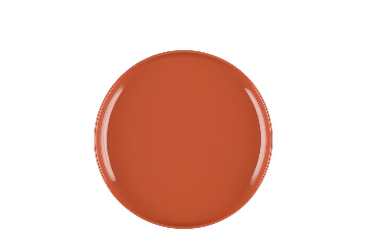 SPEISETELLER Simple Ø 21 cm 2er-Set - Orange, Keramik (21cm)
