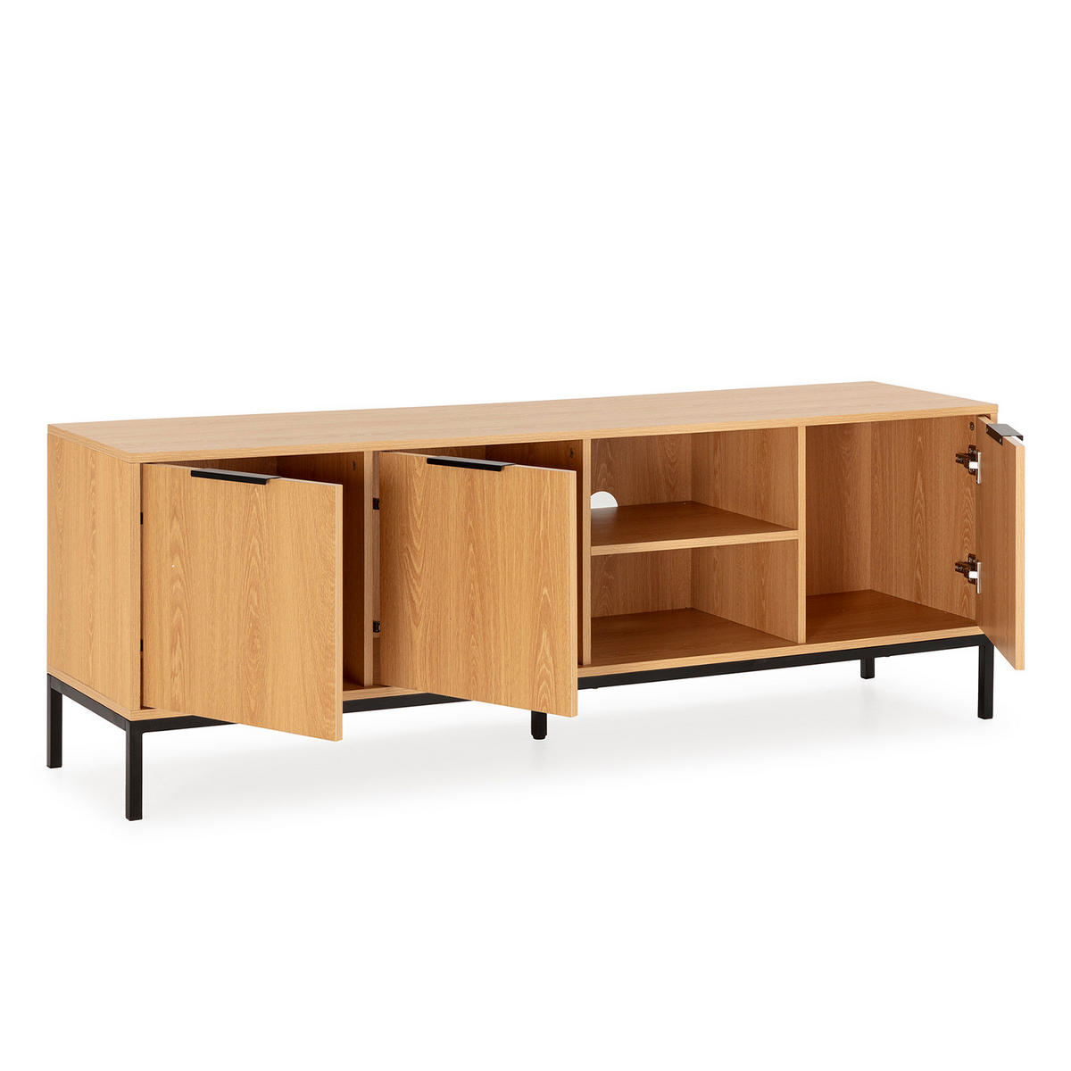 TV-ELEMENT Auri 3 türen Eichenfarbe - Honigeiche, Holzwerkstoff (160/55/40cm) - VS Venta-stock