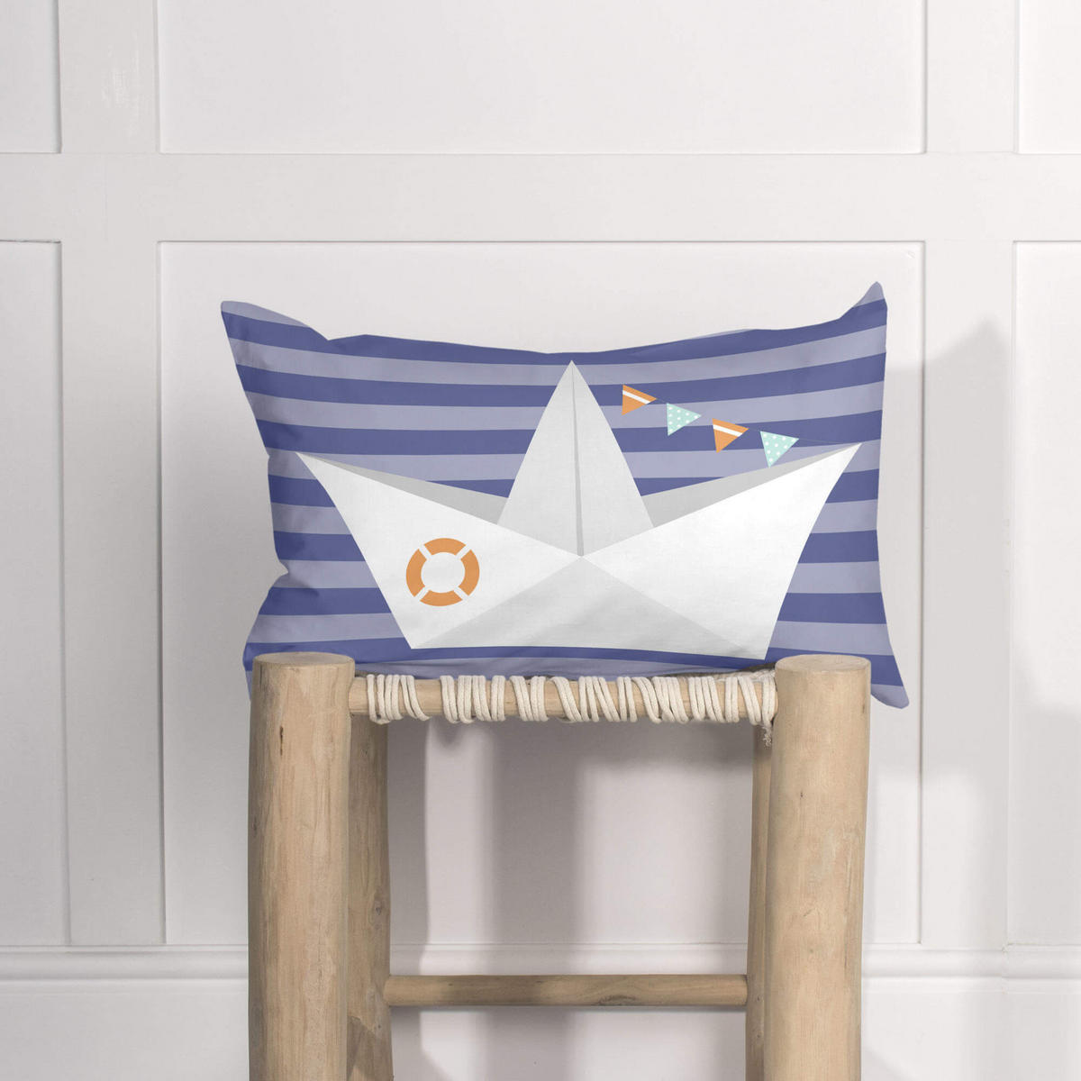 KISSENBEZUG sailor 50x30 cm mehrfarbig - Multicolor, Textil (50/30cm) - Happy Friday