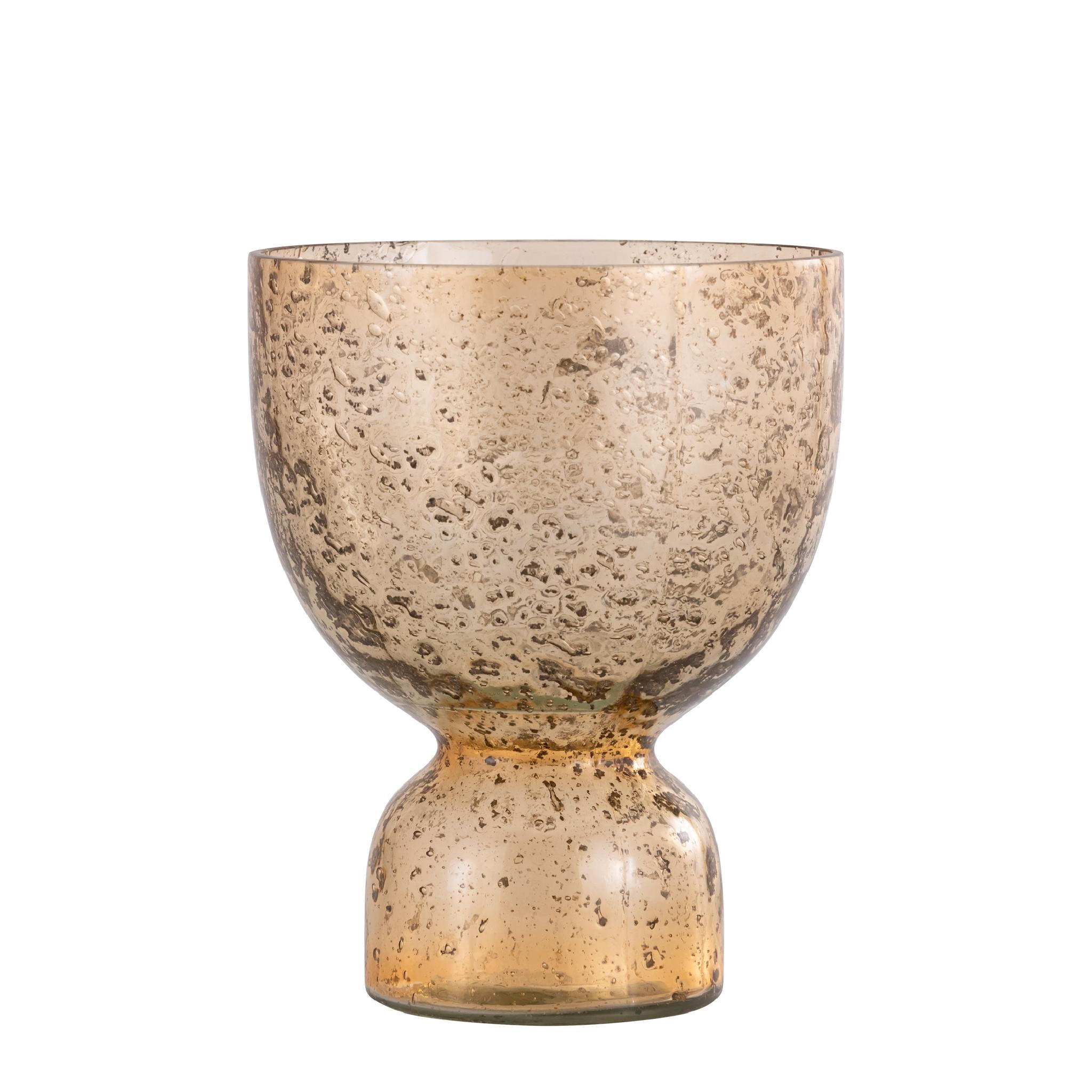 TEELICHT Laurynn Orange 16/16/20cm - Orange, Glas (16/20/16cm) - PTMD Collection