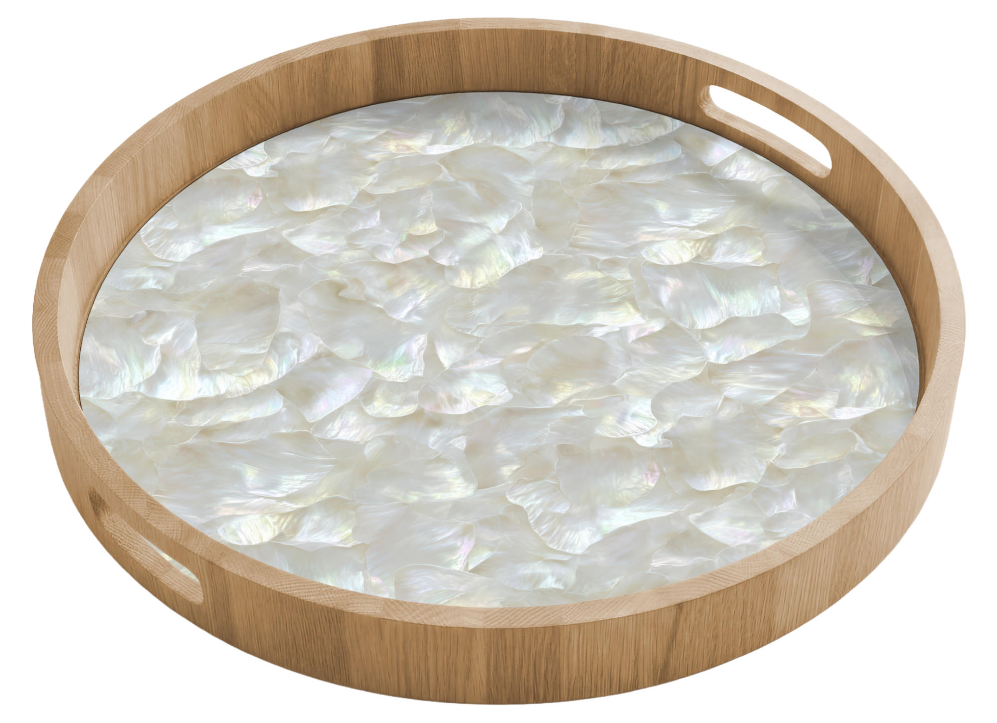 OnlyWow SERVÍROVACÍ PODNOS Perleťový lesk - Bílá - Shell 50x50 cm