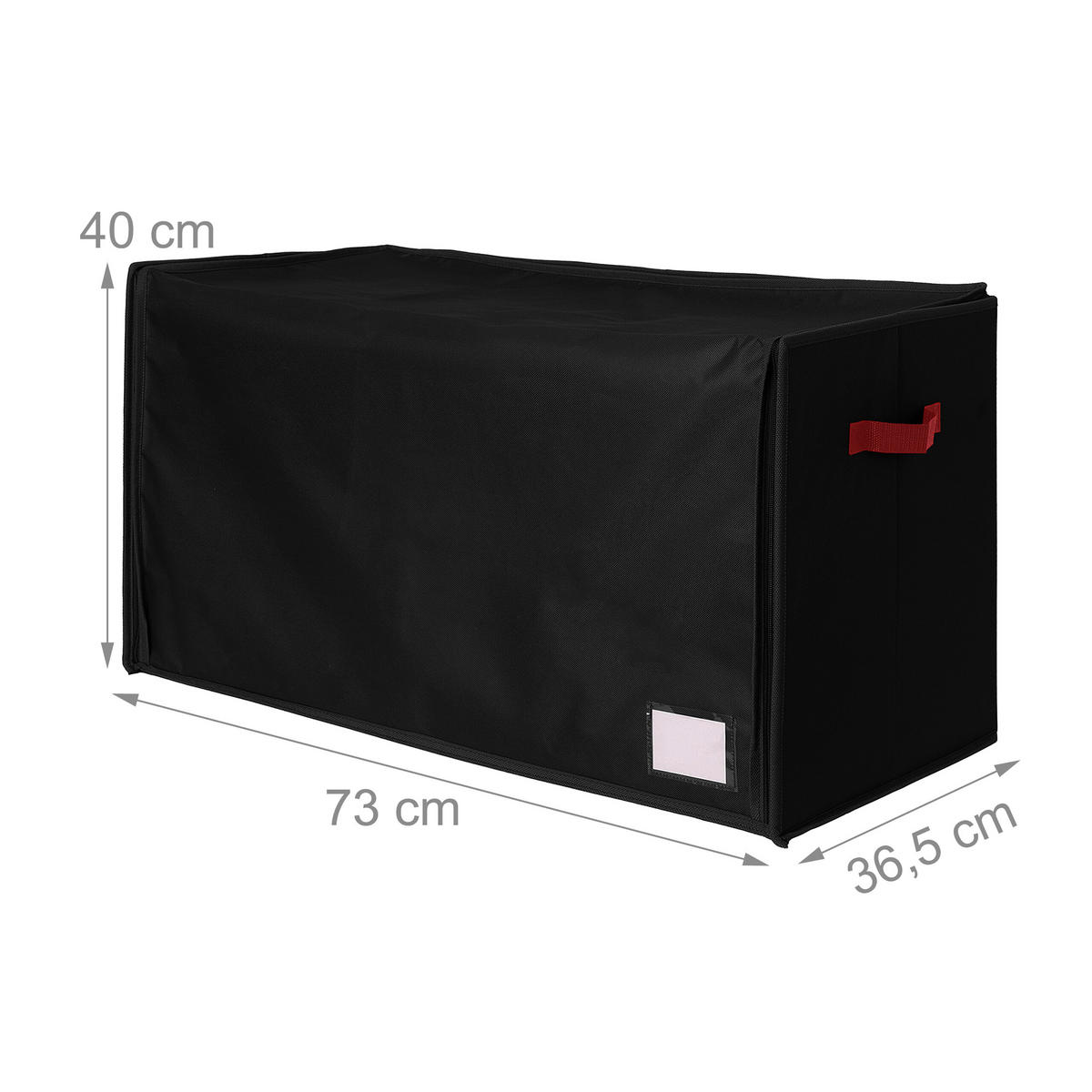 WEIHNACHTSKUGEL-AUFBEWAHRUNGSBOX - Schwarz, Wellpappe/Textil (73/40/36.5cm) - Relaxdays