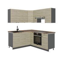 ECKKÜCHE Fame-Line Eiche Paneel/Anthrazit 160 x 190 cm , AP Eiche - Hellbraun/Eichefarben, Holzwerkstoff (190/81.6/60cm) - Vicco