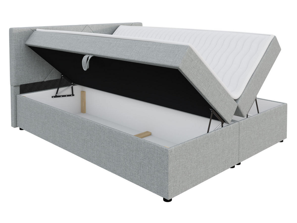BOXBETT Fado IV - Schwarz/Grau, Holz/Kunststoff (140/200cm) - MIRJAN24