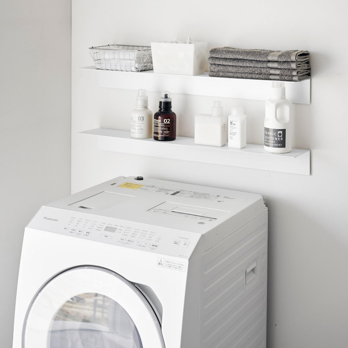 WANDREGAL Tower weiß 90/9/15 cm schmal - Weiß, Metall (90/9/15cm) - Yamazaki