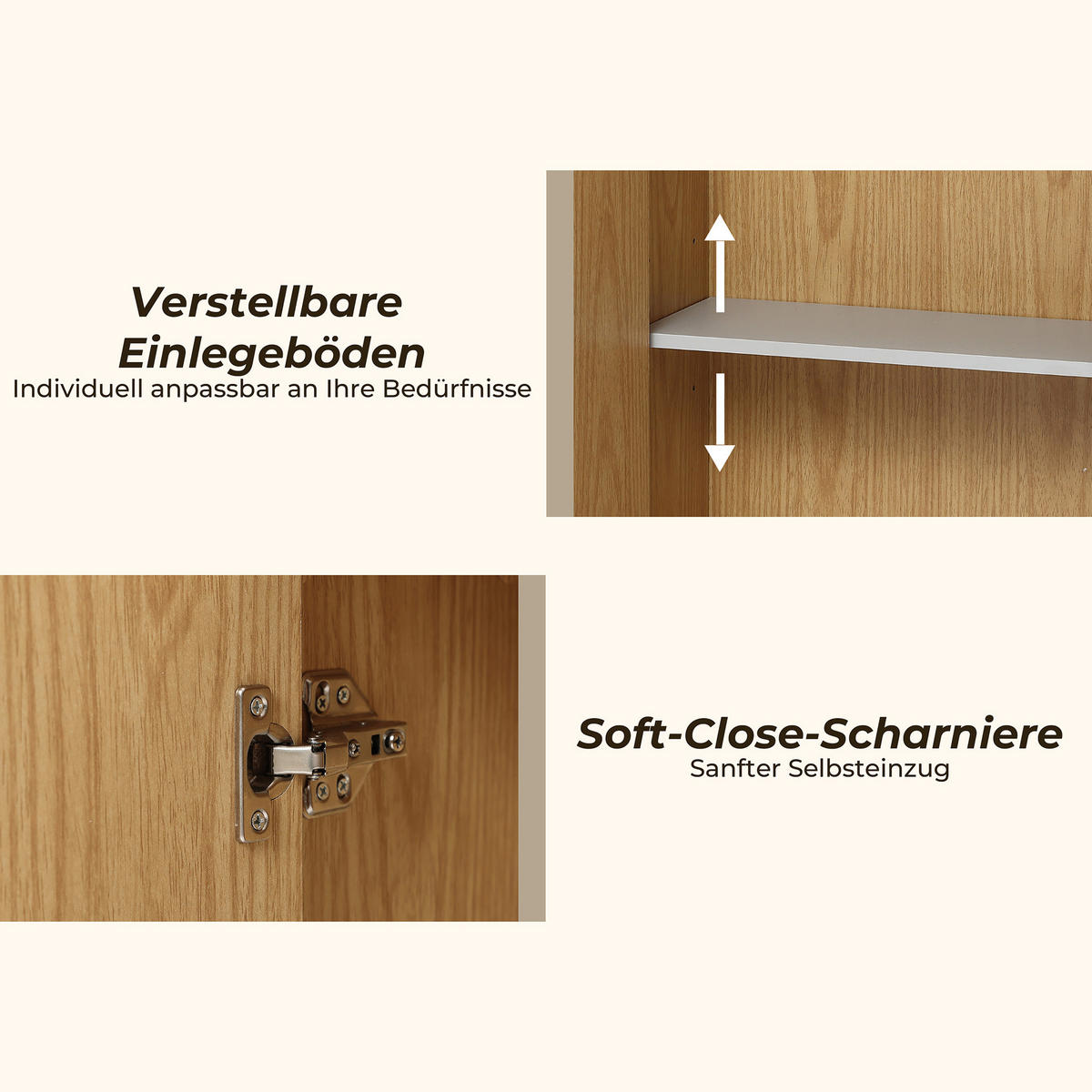SPIEGELSCHRANK 60cm - Akaziefarben, Holz (20/60/60cm)