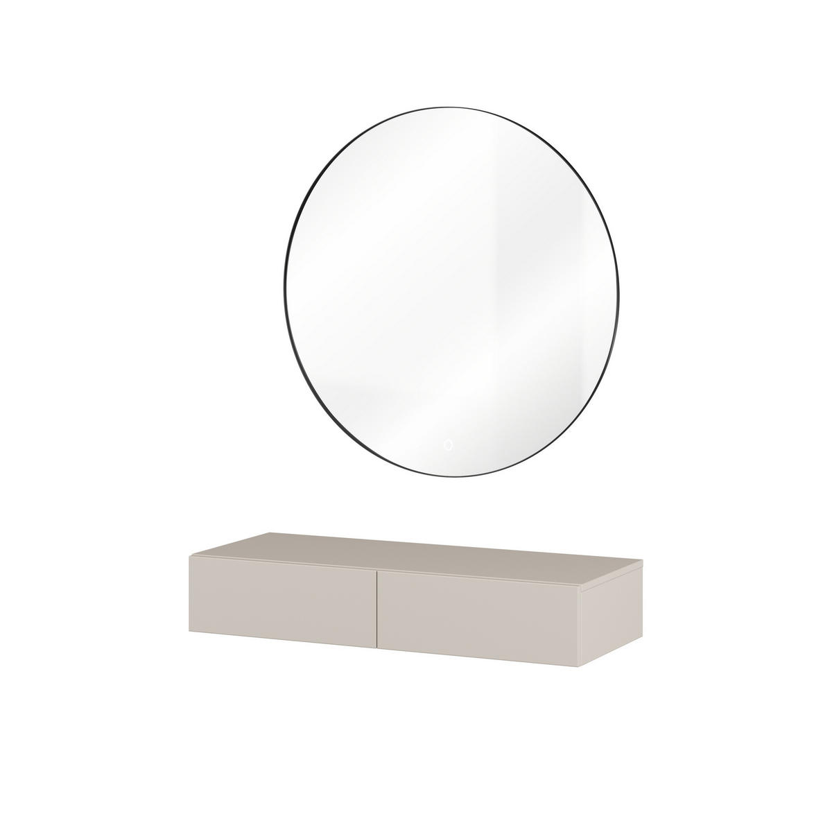 SCHMINKTICH JUKARIS 90/16/15 cm Hängender Kosmetiktisch mit Spiegel und Schubladen, Kaschmir - Kaschmir, Holzwerkstoff (90/16/15cm) - MASSENO