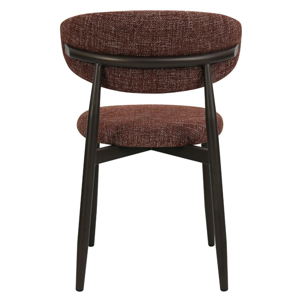 ESSZIMMERSTUHL Alexia – Rot/Bronze – Stoff & Metall – 2er-Set - Rot/Bronzefarben, Textil/Metall (52/77/56cm) - Giga Meubel