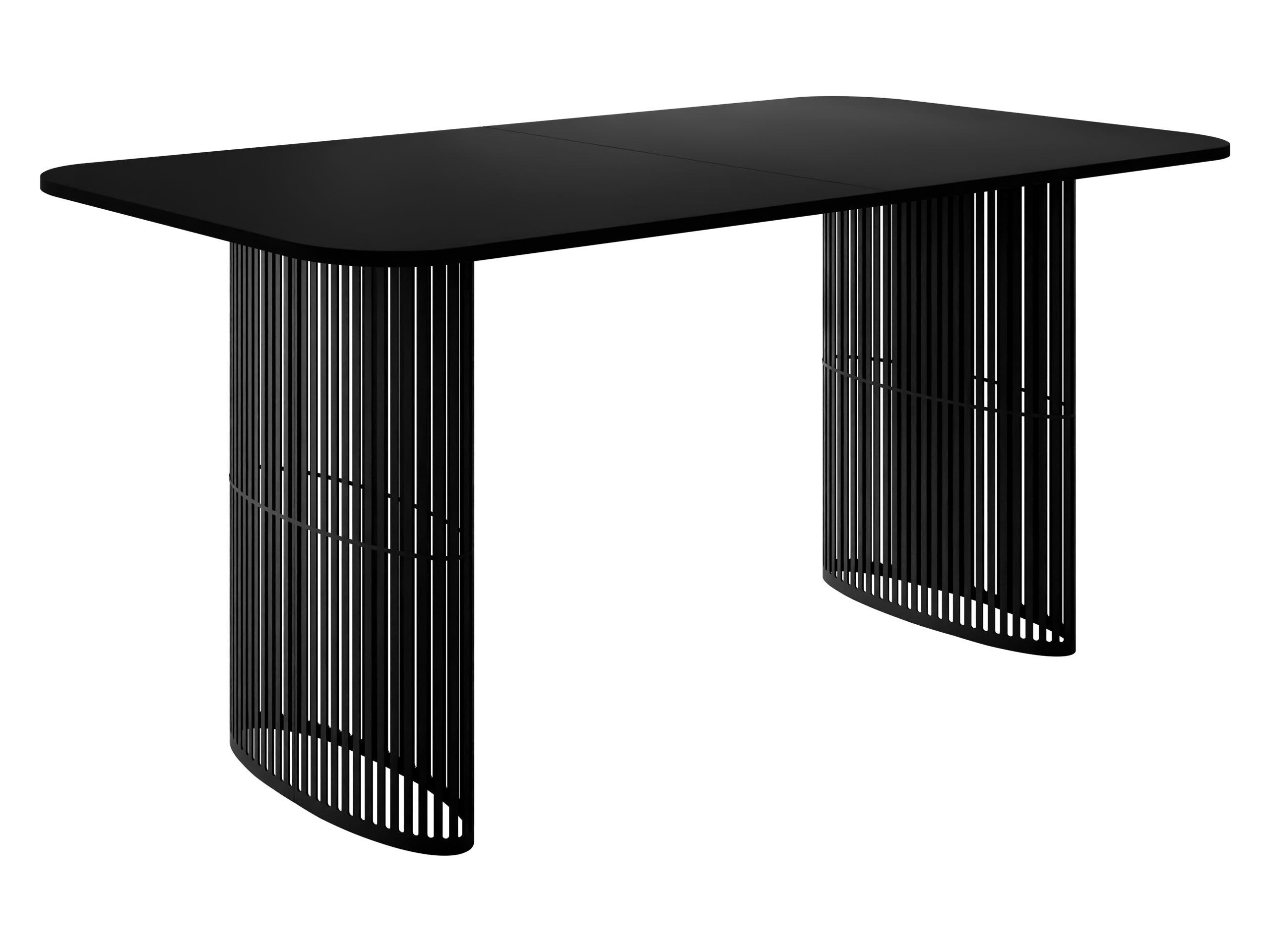 Mirjan24 Esstisch Schwarz 90x76x160 cm