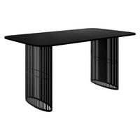 ESSTISCH Arcadia 160 - Schwarz, Holzwerkstoff/Metall (90/160/76cm) - MIRJAN24