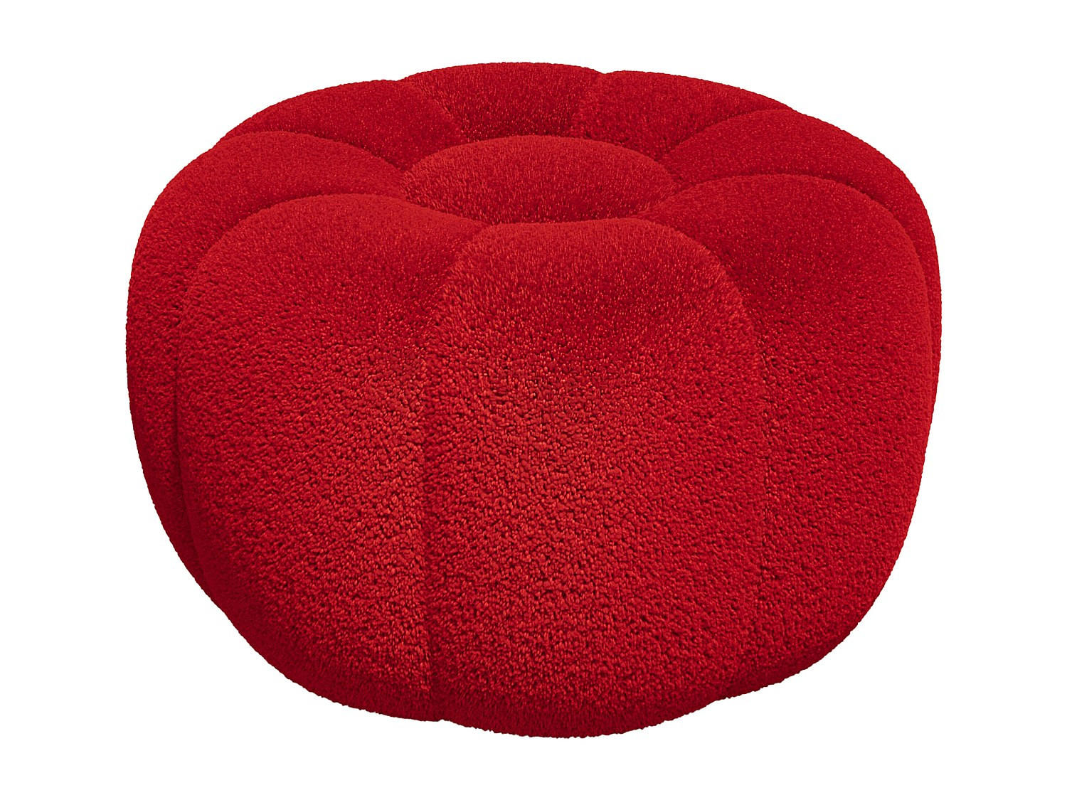 SITZHOCKER - 1 Person - Stoff - Rot - DELPODA - Rot, Textil (65/37/65cm) - Vente-Unique