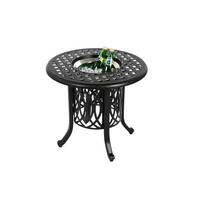 BEISTELLTISCH 55/55/49 cm bronze aus Aluminium mit Eiseimer - Bronzefarben, Metall (55/55/49cm) - OKWISH