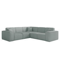 SOFA Celes Premium Stoff Scala - Pastellblau, Holzwerkstoff/Textil (246/246cm) - Fun Möbel