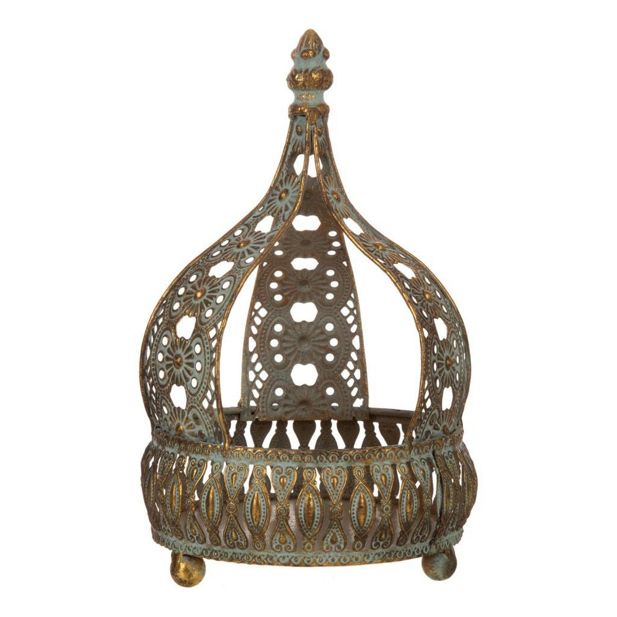 KERZENHALTER aus Metall, golden, 15x24cm - Goldfarben, Metall (23.5cm) - Wanderlust