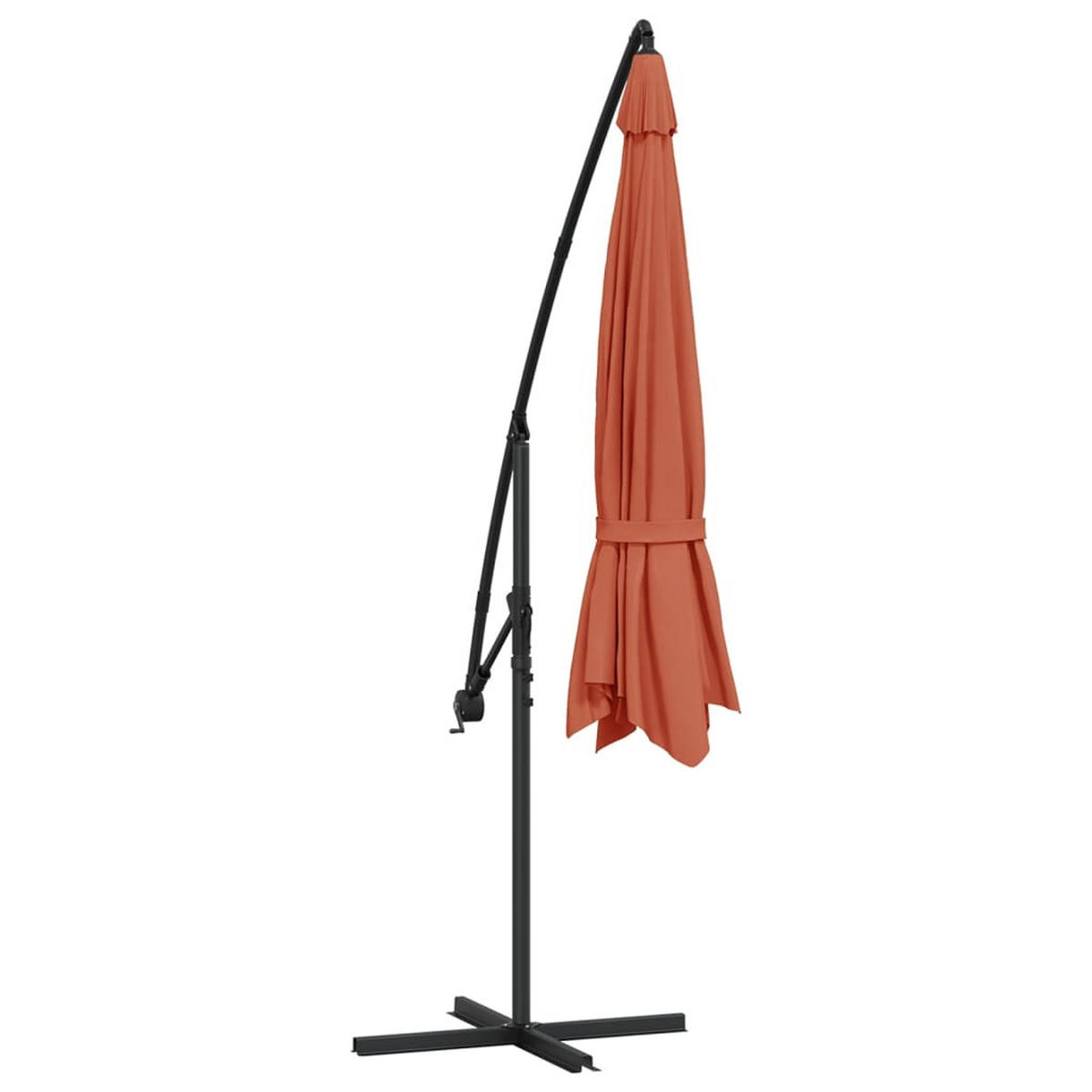 SONNENSCHIRM rund MARC 350 cm Terrakotta UV-Schutz - Terracotta, Metall (350/350cm) - DELUKE