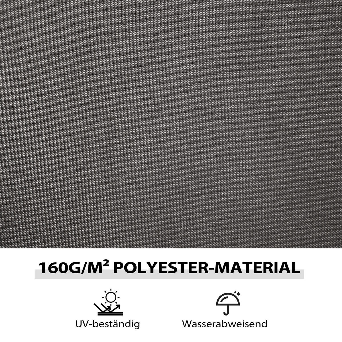 PAVILLON-SEITENWÄNDE, 4 Seitenwand-Paneele für Gartenpavillon, mit Reißverschluss, 3 x 3 m Pavillon, Dunkelgrau - Dunkelgrau, Textil (302/205/1cm)