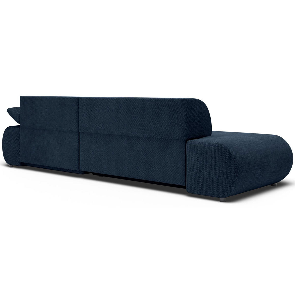 ECKSOFA Armone Dunkelblau Chenille - Schwarz/Dunkelblau, Kunststoff/Textil (173.5/286cm) - Selsey