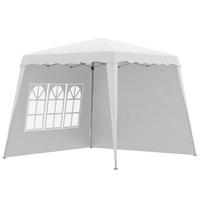 FALTPAVILLON, Weiß, Stahl, Oxfordstoff - Weiß, Metall (240/250/240cm) - Outsunny
