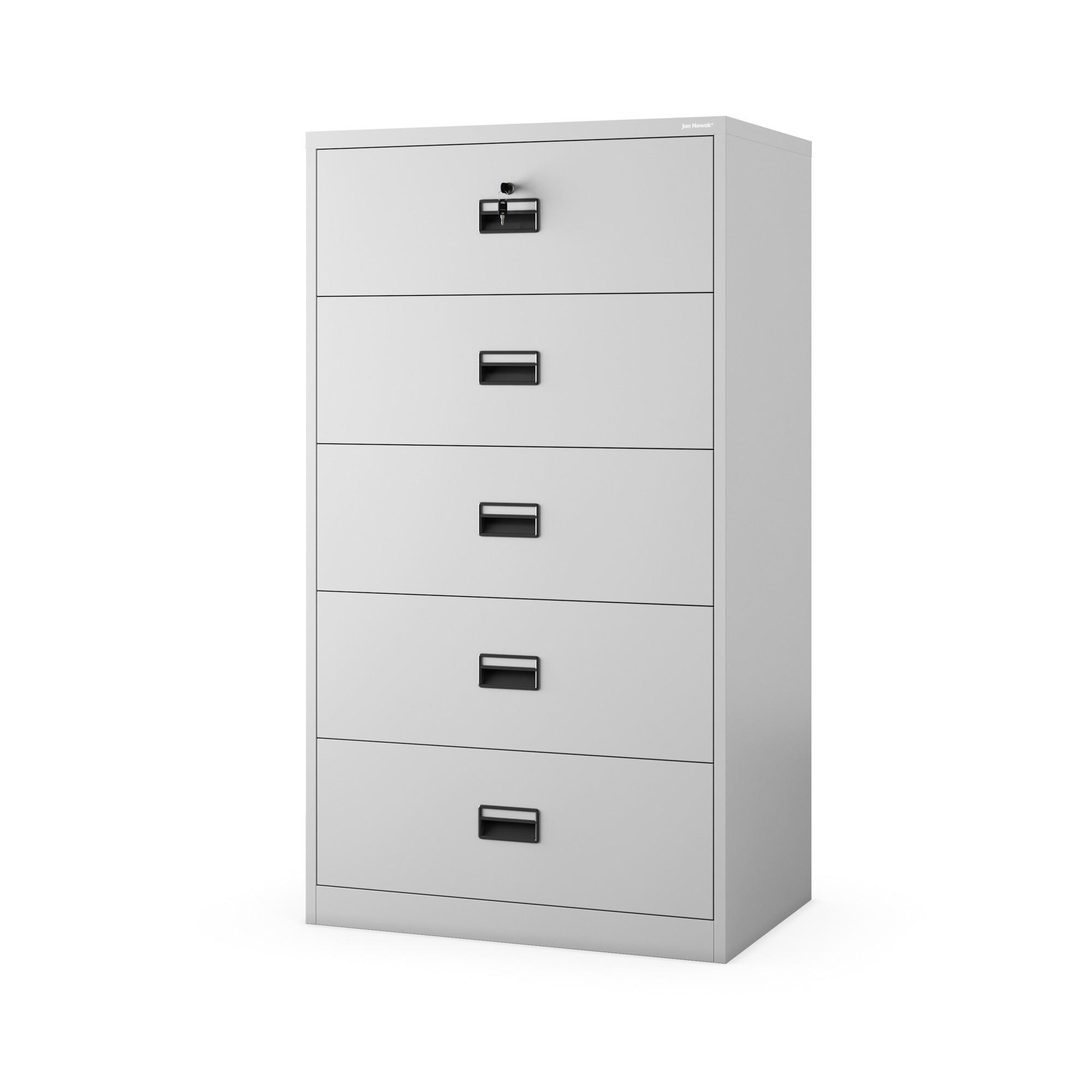 Jan Nowak Aktenschrank Grau 90x162x60 cm