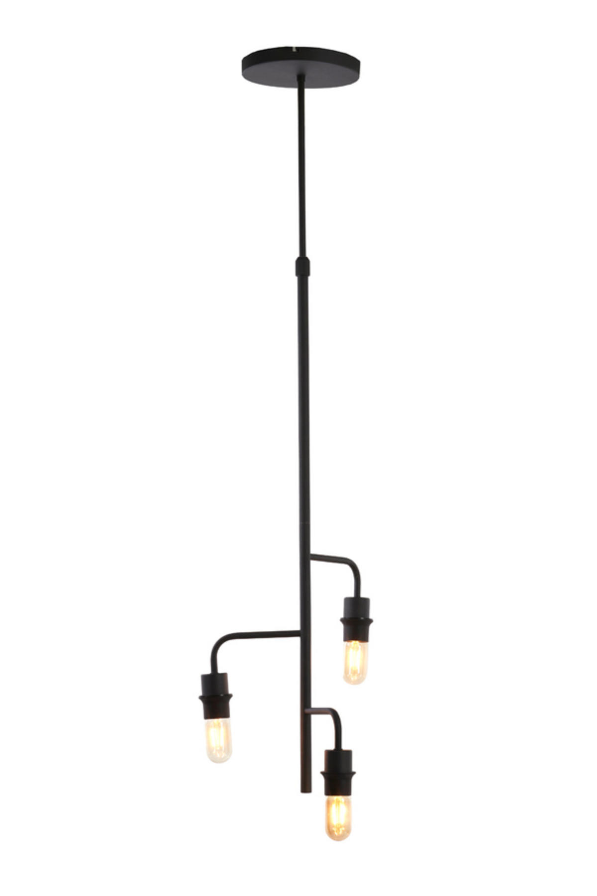 HÄNGELAMPE Edisa Schwarz Ø48/25 cm - Schwarz, Metall (48/48/25cm) - Light & Living