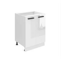 KÜCHENUNTERSCHRANK 60 cm SD2 ohne Arbeitsplatte, 2 Türen, Weiß Hochglanz - Weiß Hochglanz, Holz (60/82/51.6cm) - B BELINI GROUP