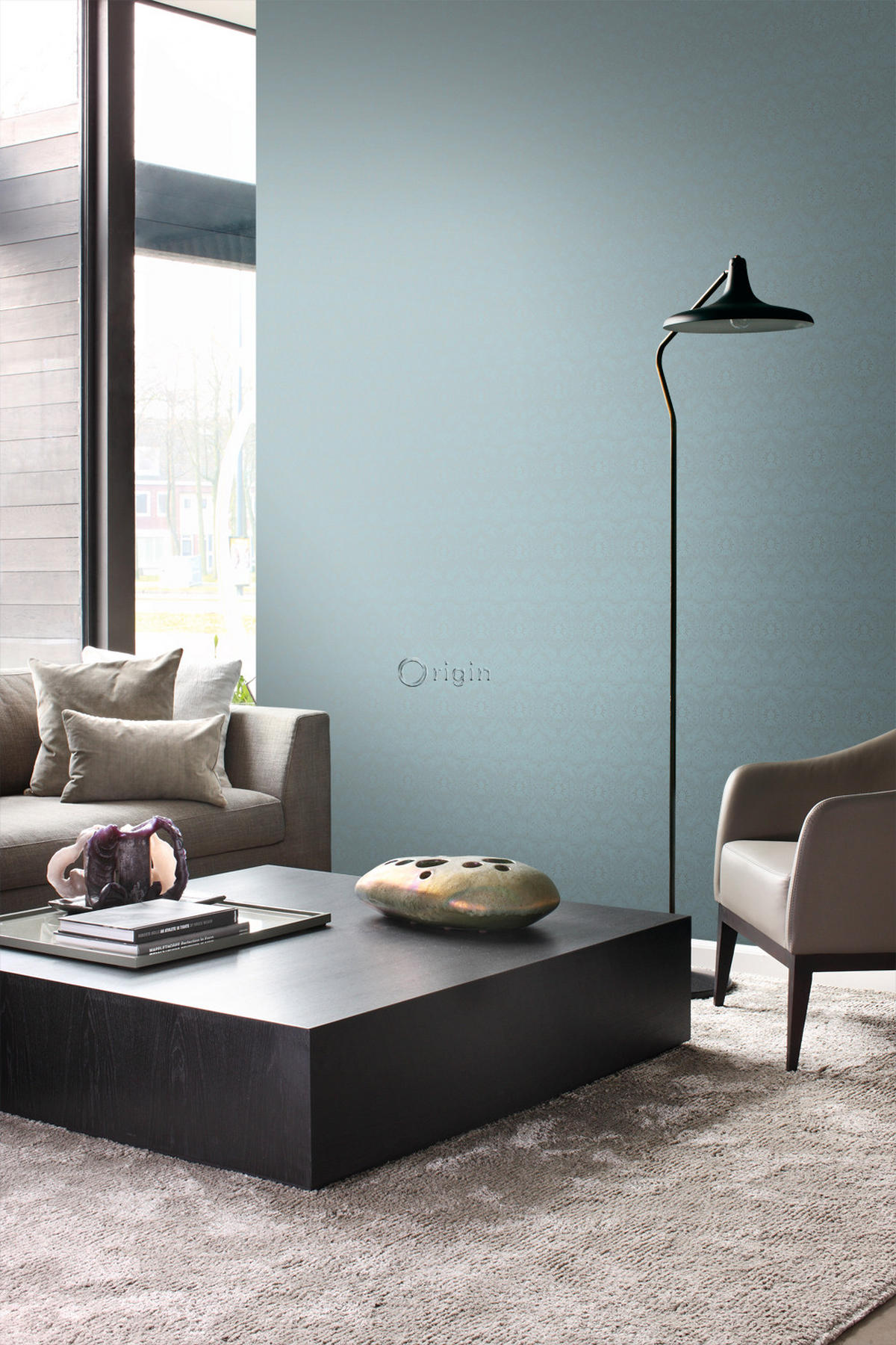 TAPETE Ornamente 53 cm x 10.05 m - Türkis, Papier (53/1000cm) - Origin Wallcoverings