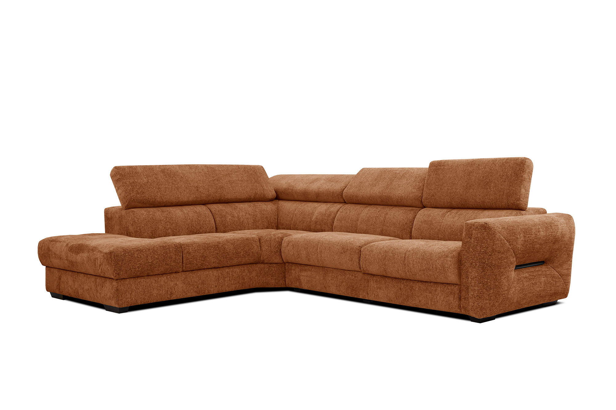 ECKSOFA CALVERA 5-Sitzer, dunkelorange - Dunkelorange, Holzwerkstoff/Textil (239/298cm) - Courtois Laville