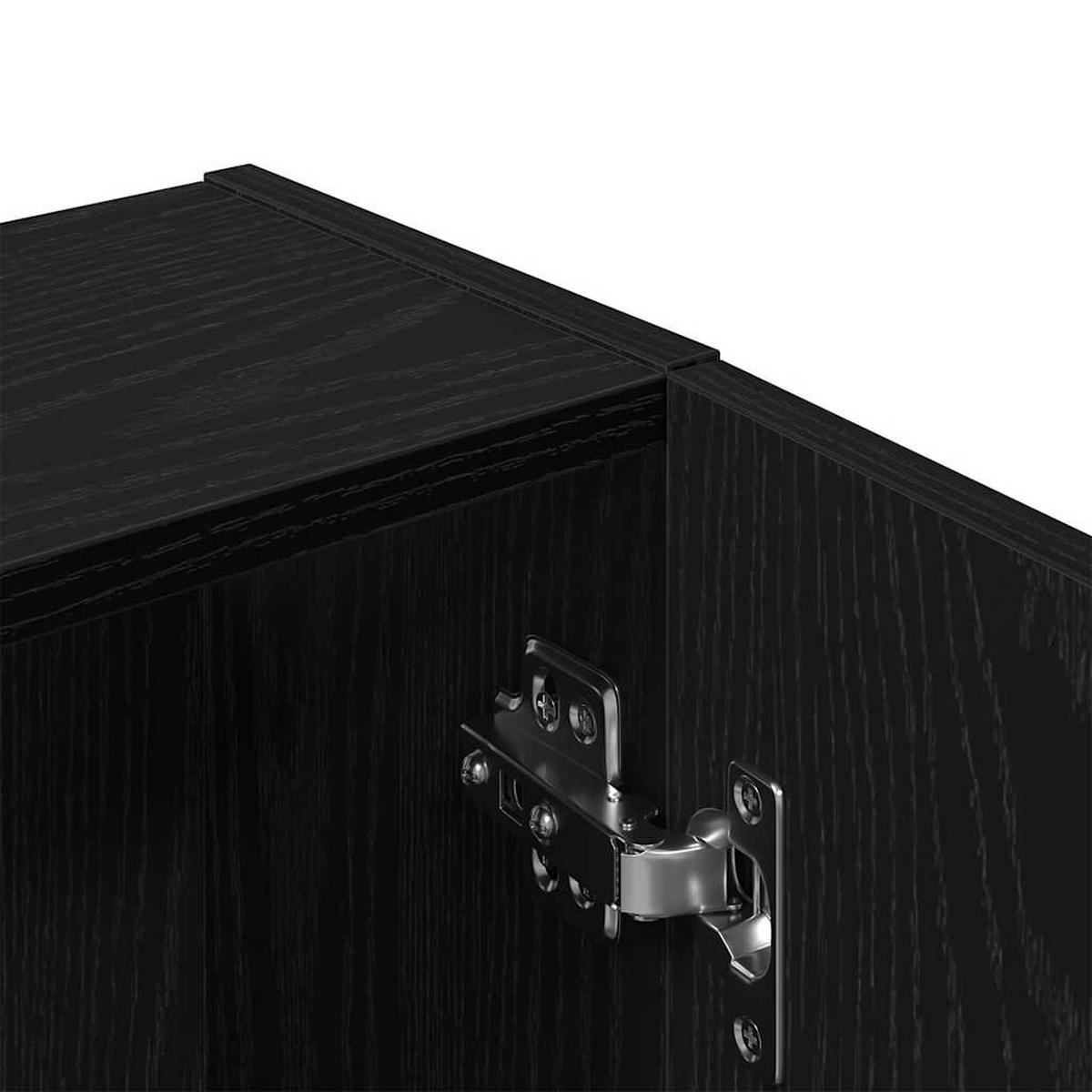 WANDSCHRANK Schwarze Eiche 32/20/67 Cm Holzwerkstoff - Schwarz, Holzwerkstoff (20/67/32cm) - vidaXL