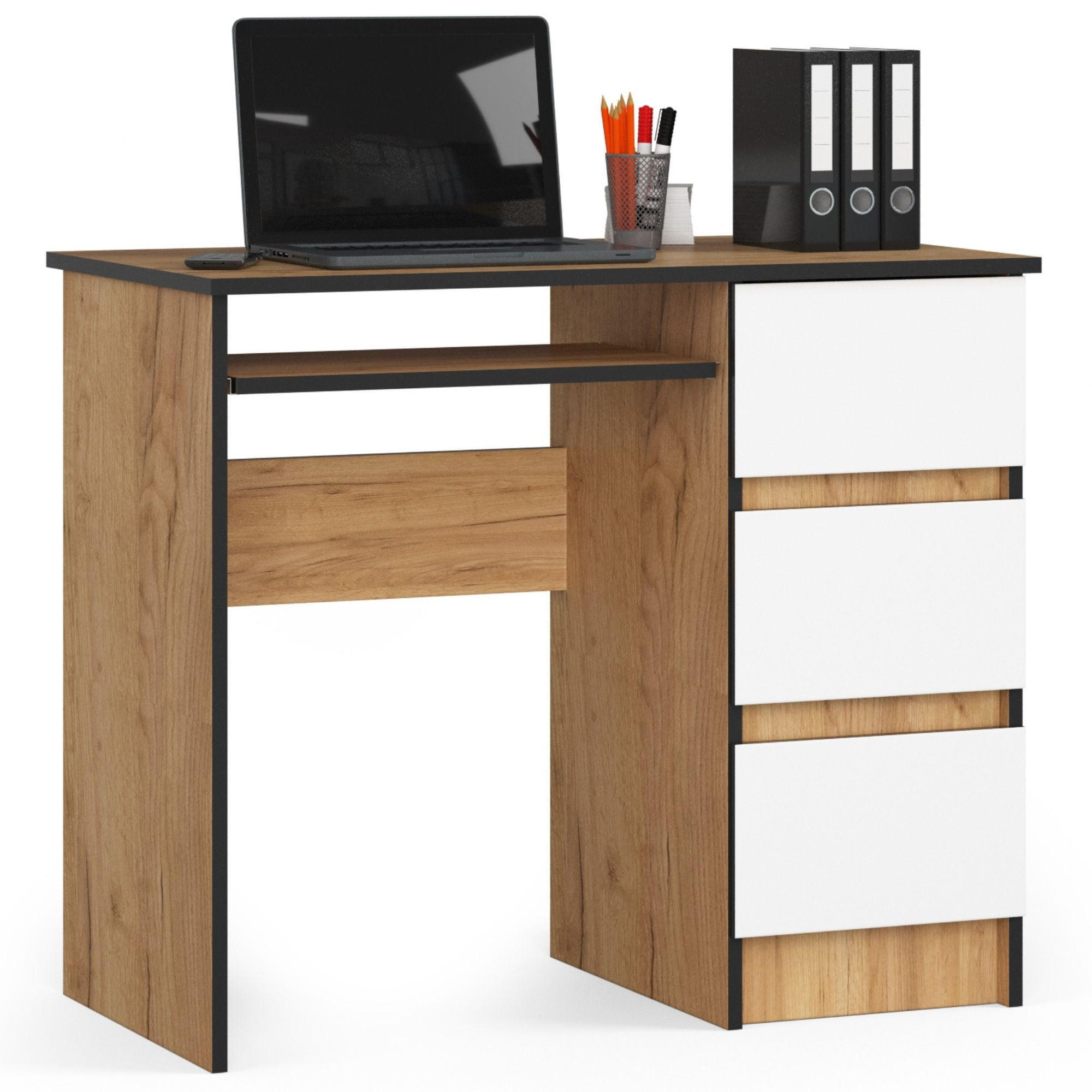 RAUMHIRSCH FURNITURE PSACÍ STŮL dub Craft, bílý 77/90/50