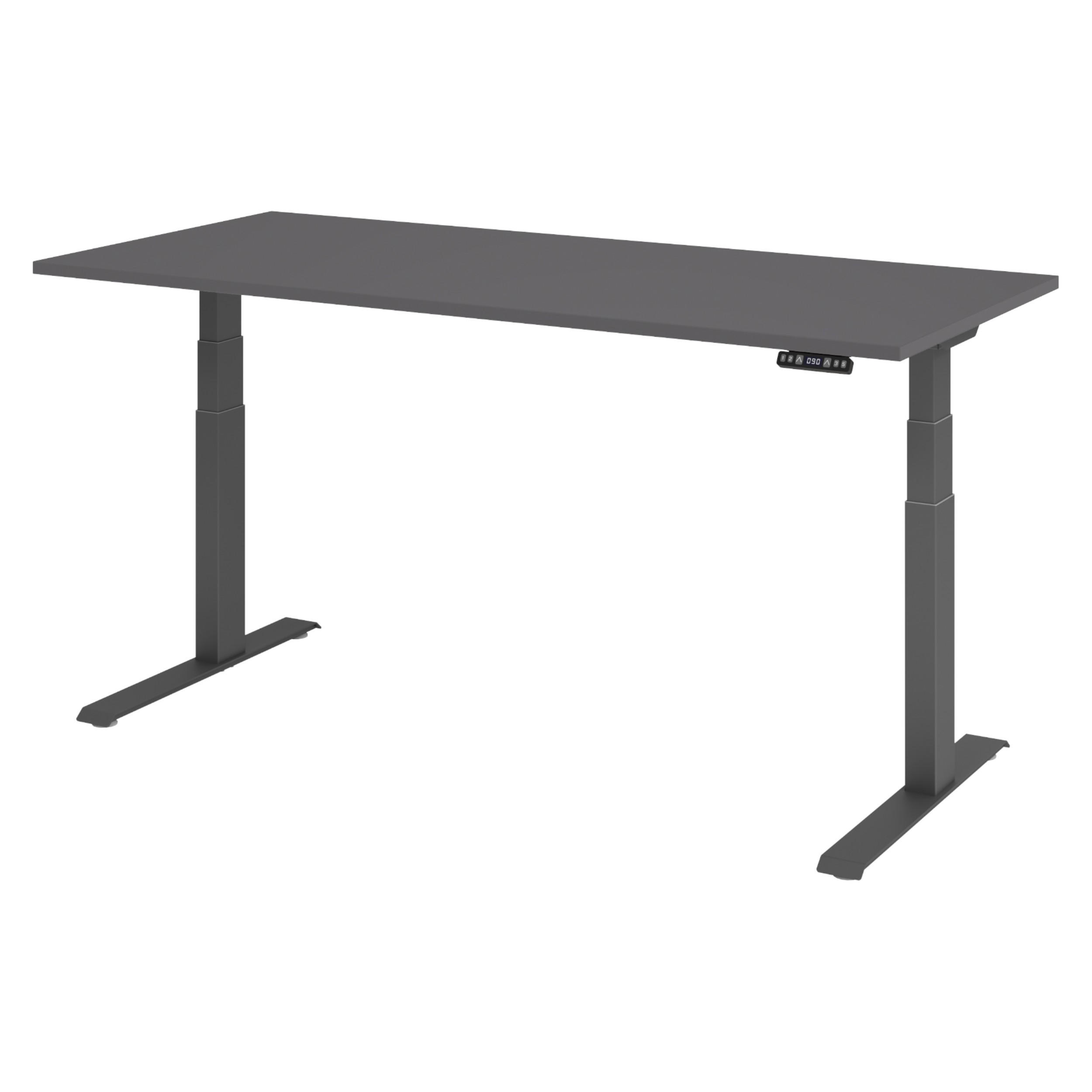SCHREIBTISCH elektrisch XDKB 80/180/74 cm in Graphitfarben/Graphitfarben - Graphitfarben, Holzwerkstoff (80/180/74cm) - bümö