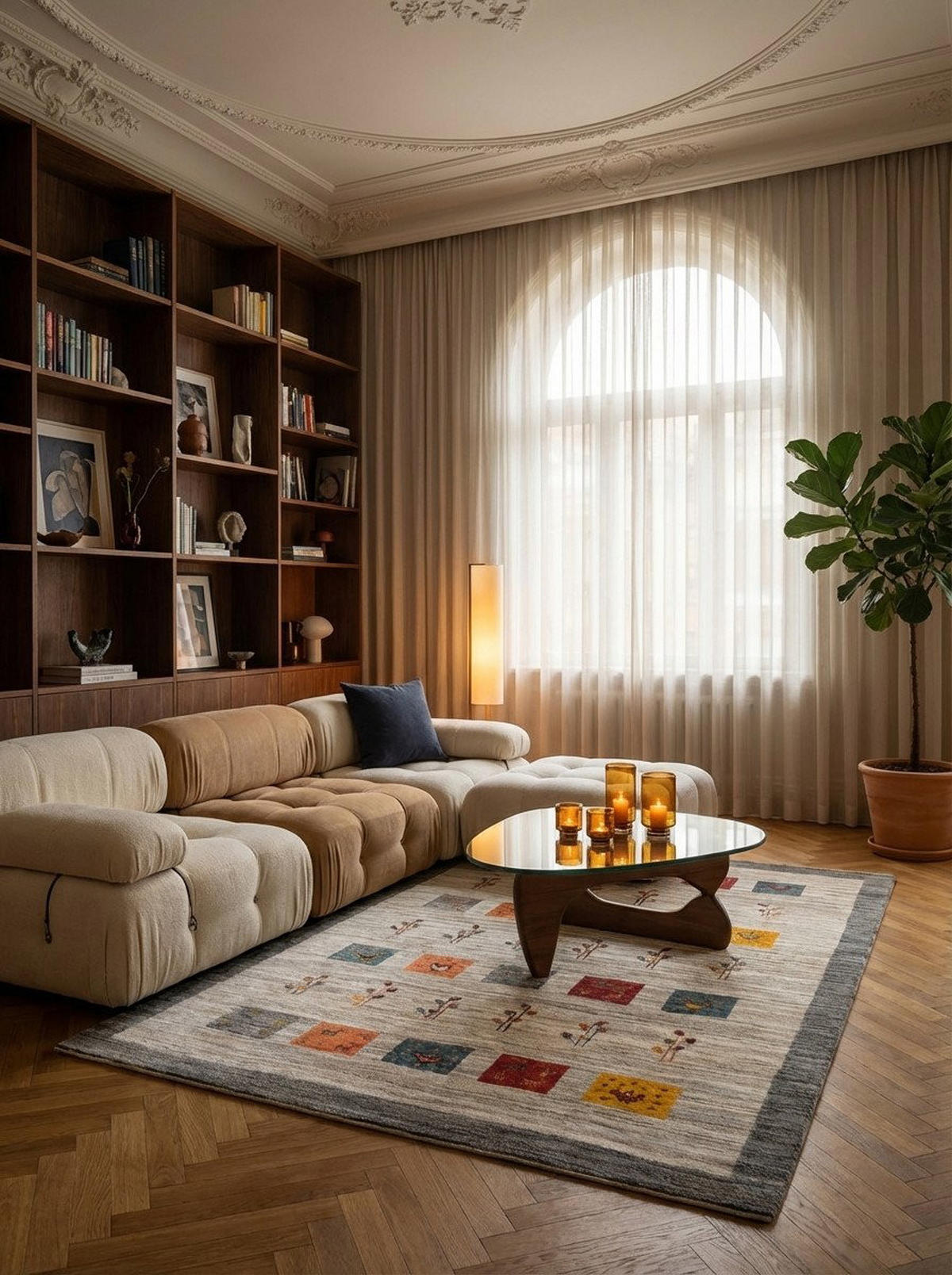 TEPPICH Rizbaf Beige 201/149 cm Schurwolle - Beige, Textil (149/201cm) - Looma