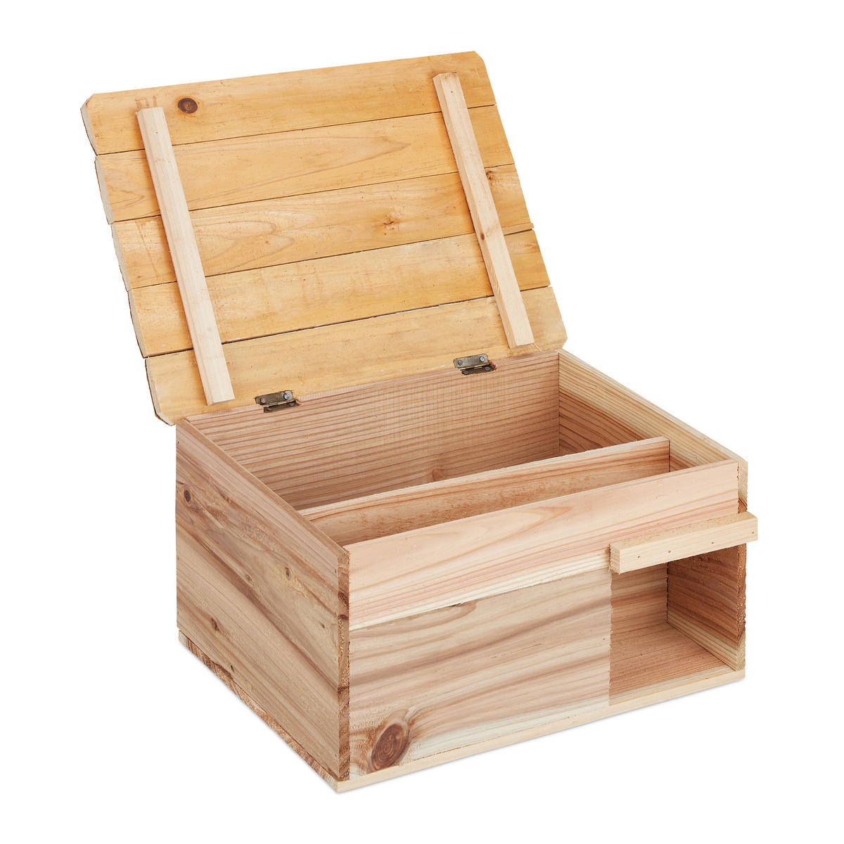 IGELHAUS - Hellbraun, Holz (40/21/30cm) - Relaxdays