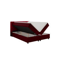 BOXBETT Diamaro 160x200 cm mit Bettkasten und Topper - Rot - Rot, Holz (160/200cm) - Panda Möbel