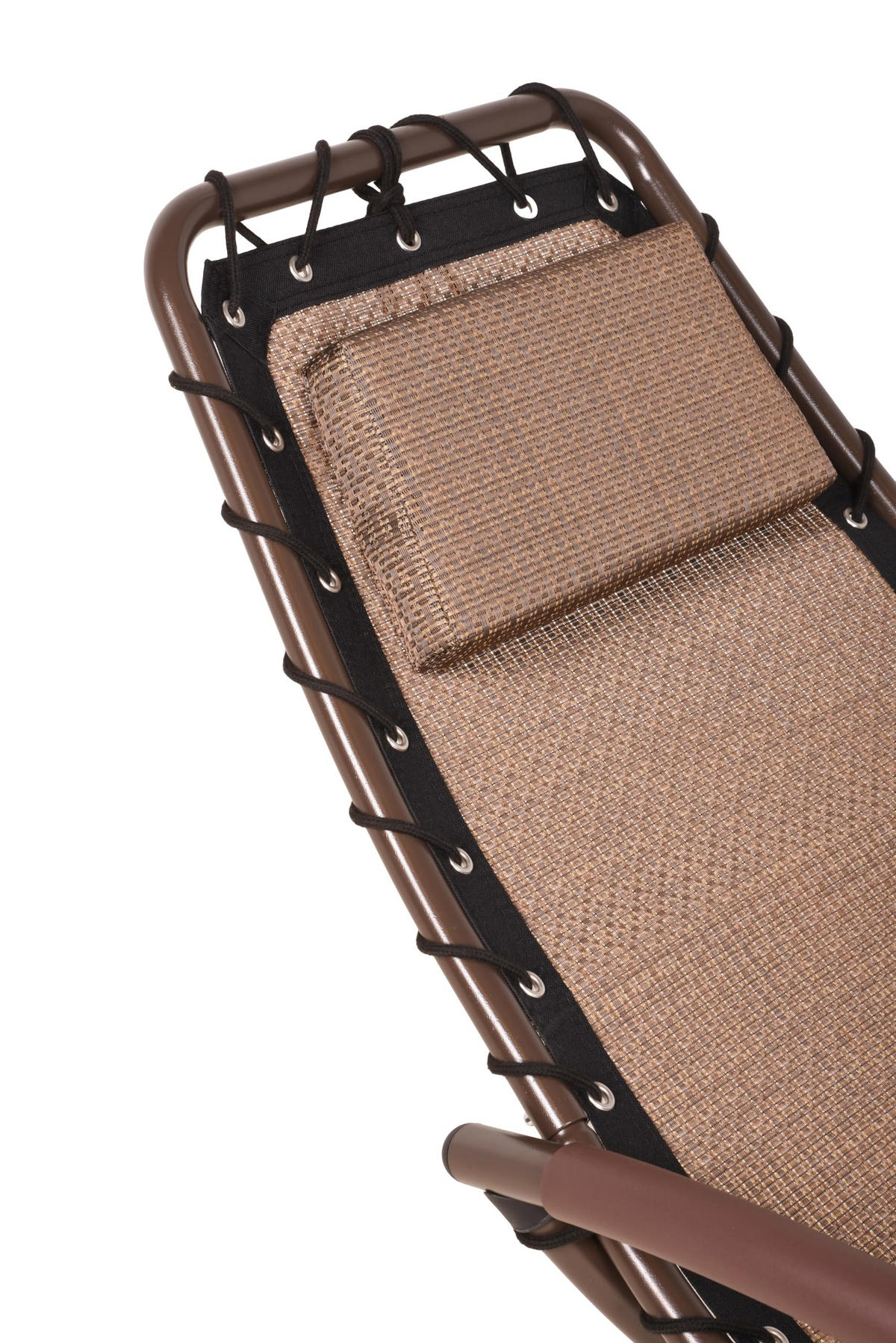 SONNENLIEGE Carina Stahl Braun Kunststoff Gartenliege - Braun, Kunststoff (76/79/175cm) - DELUKE