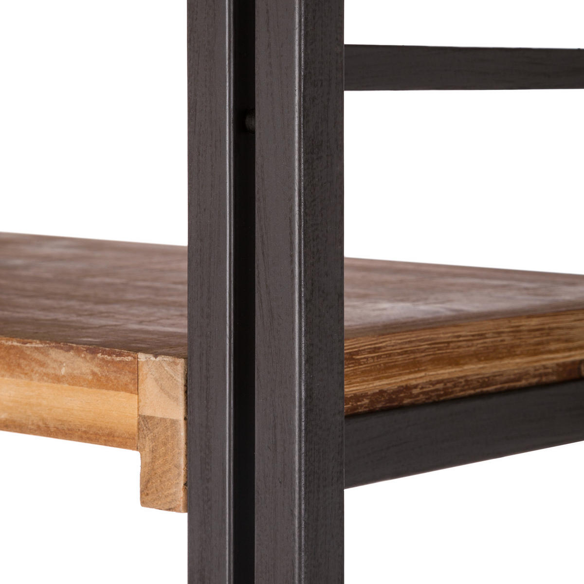 REGAL - Akazie massiv / Metall - Akaziefarben, Holz (60/190/35cm) - home24