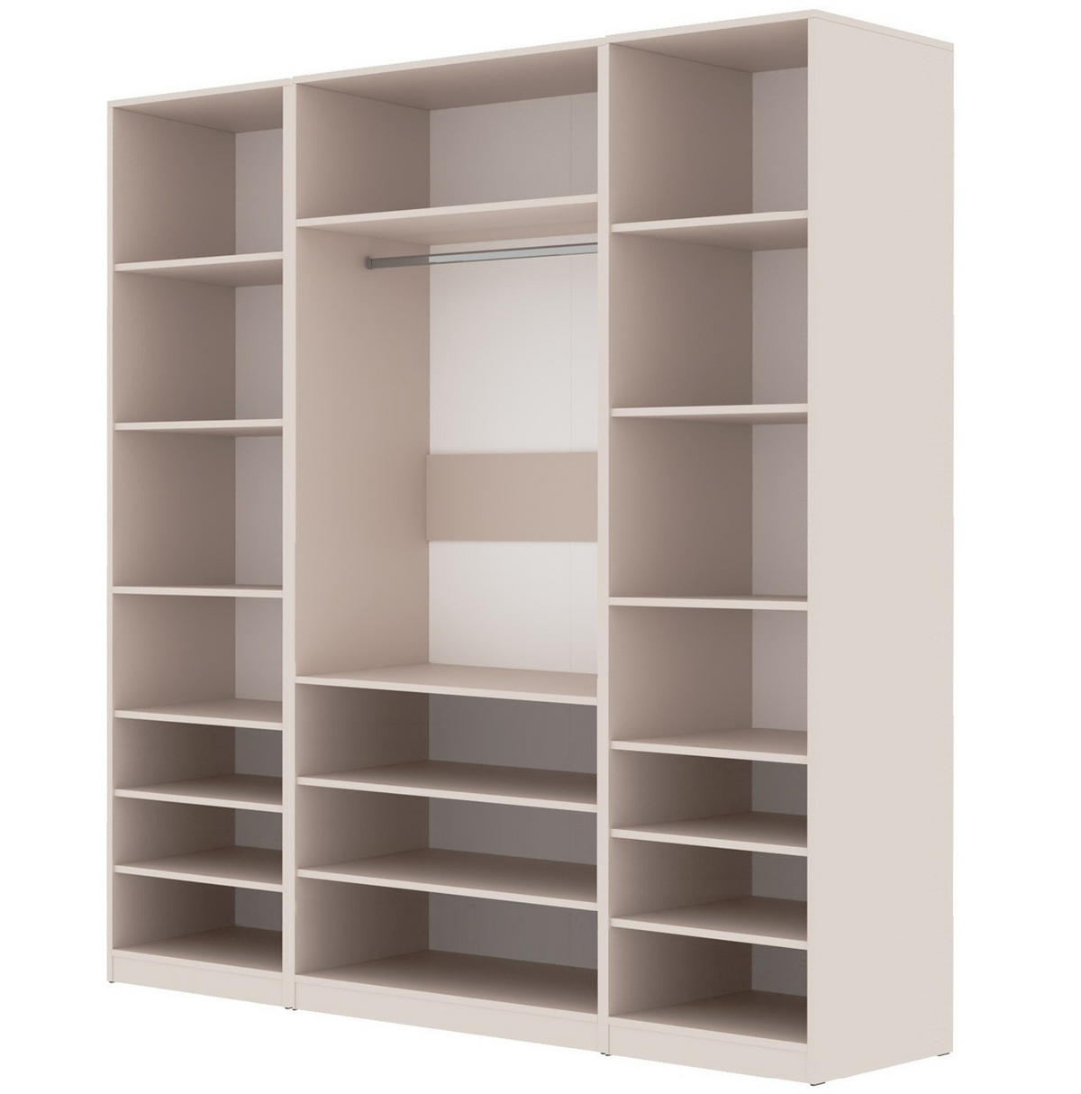 GARDEROBE OFFEN TRES W/C CASHMERE 180/206/51 cm - Kaschmir, Holzwerkstoff (180/206/51cm) - Marmex Möbel