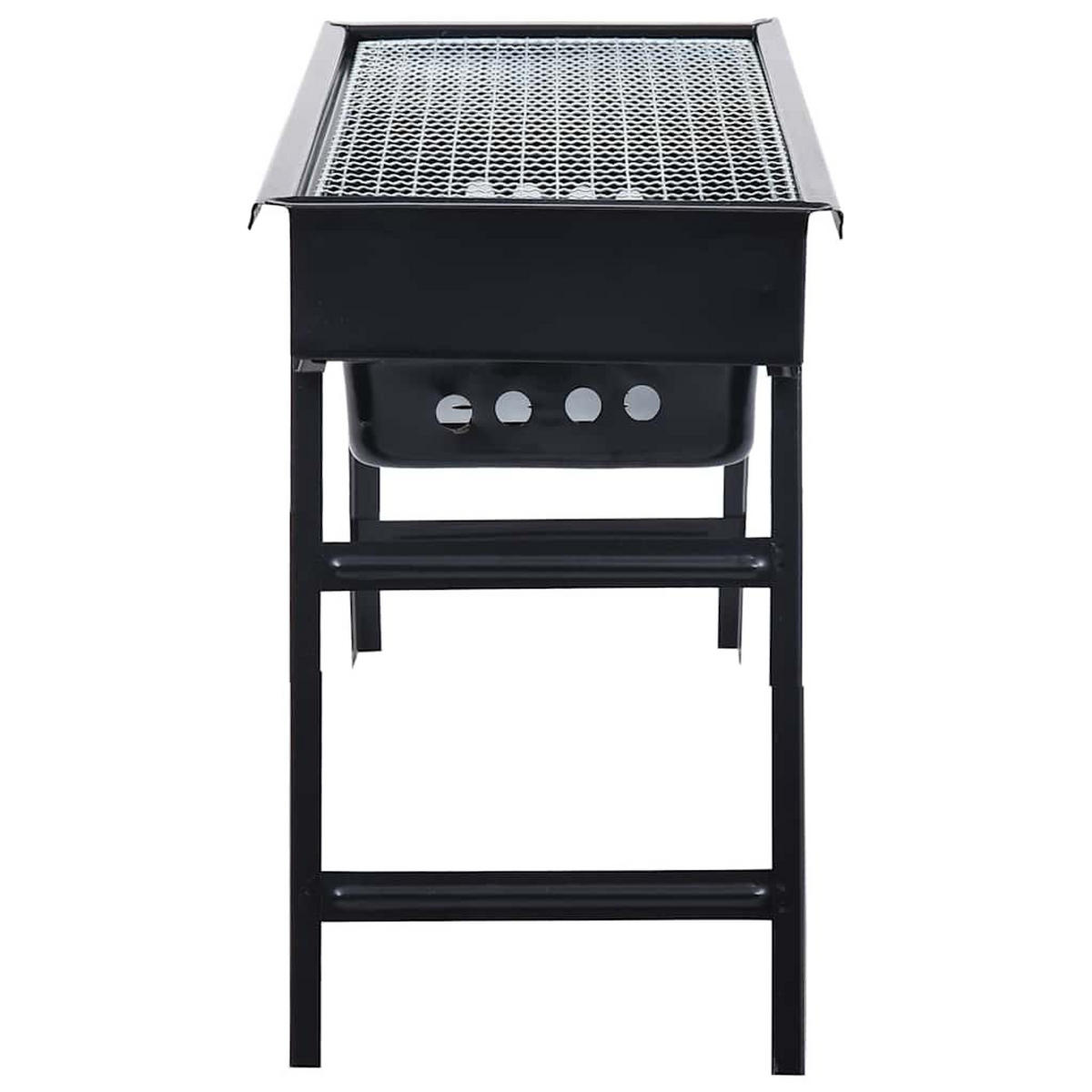 CAMPING-GRILL Tragbar 60/22,5/33 Cm - Schwarz, Metall (22.5/33/60cm) - vidaXL