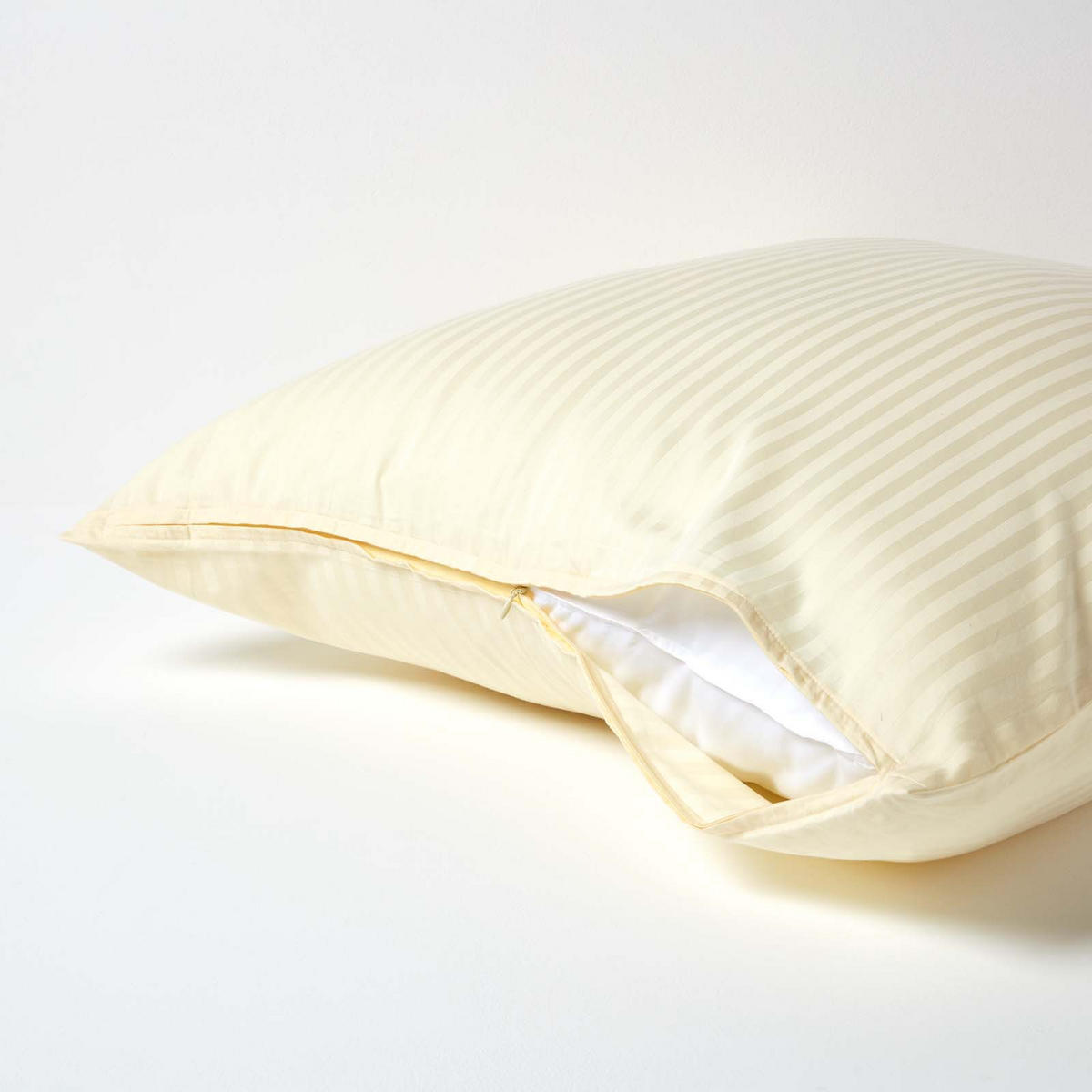 KISSENBEZUG Damast, Ägyptische Baumwolle, Fadendichte 330 - Creme, Textil (80/80cm) - Homescapes