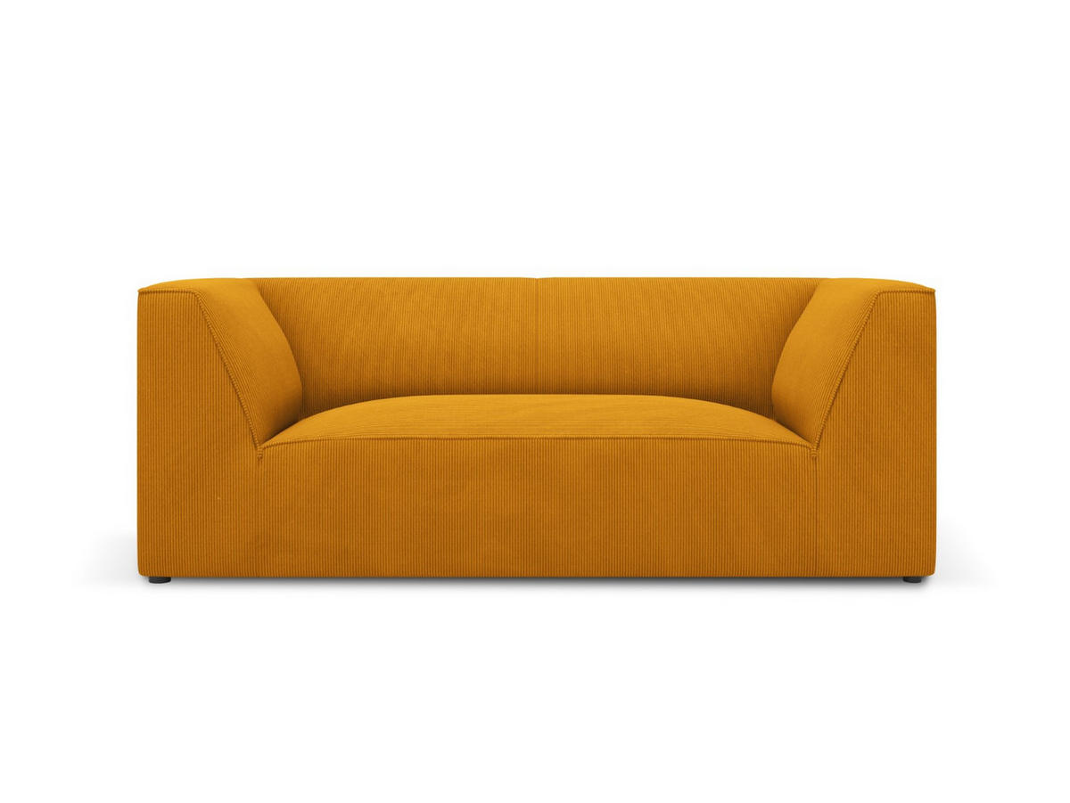 SOFA Ruby aus Cord gelb 2 Sitzplätze - Gelb, Textil (93/69/174cm) - Micadoni