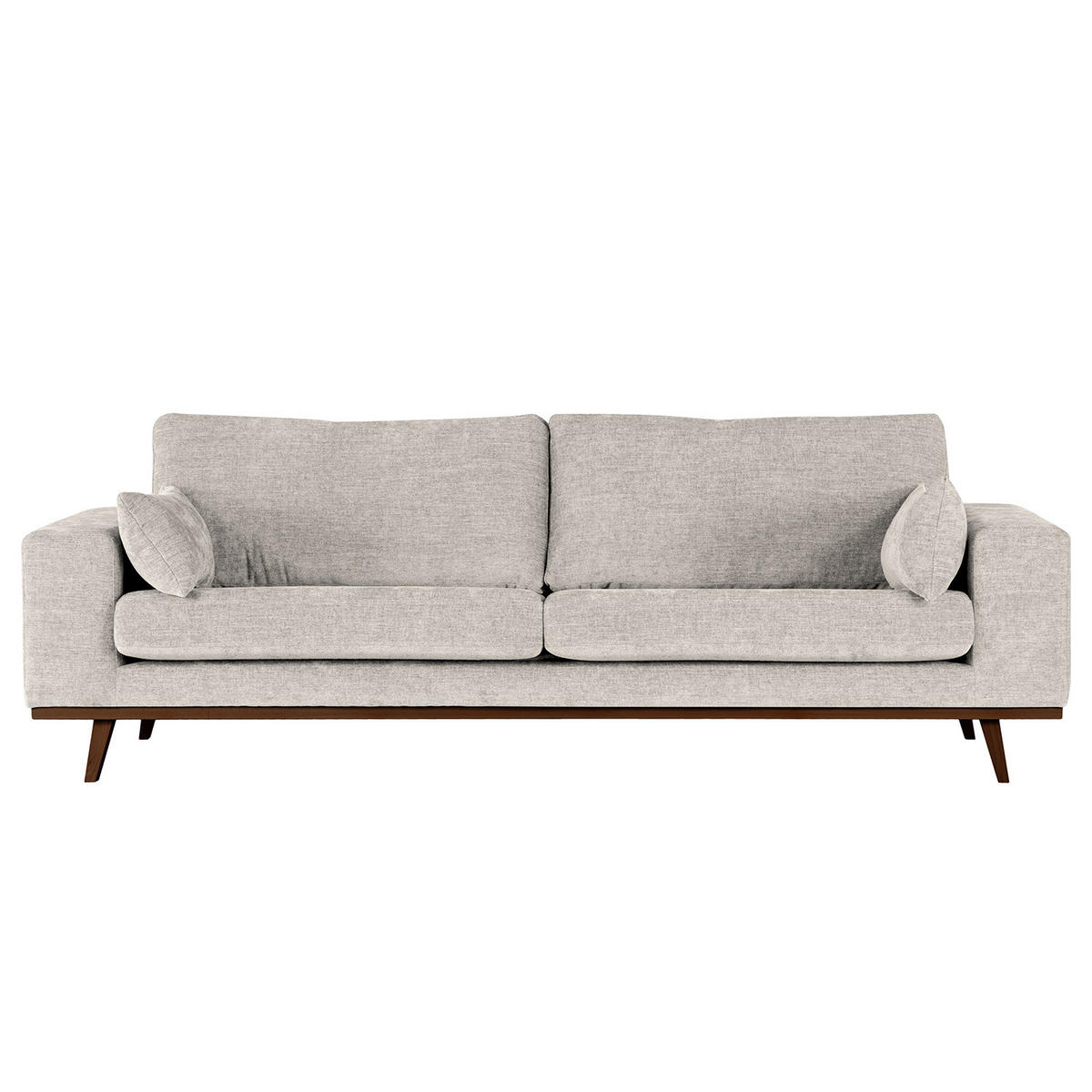 3-SITZER SOFA - Buchefarben/Grau, Holz/Buchenholz (237/81/88cm) - home24