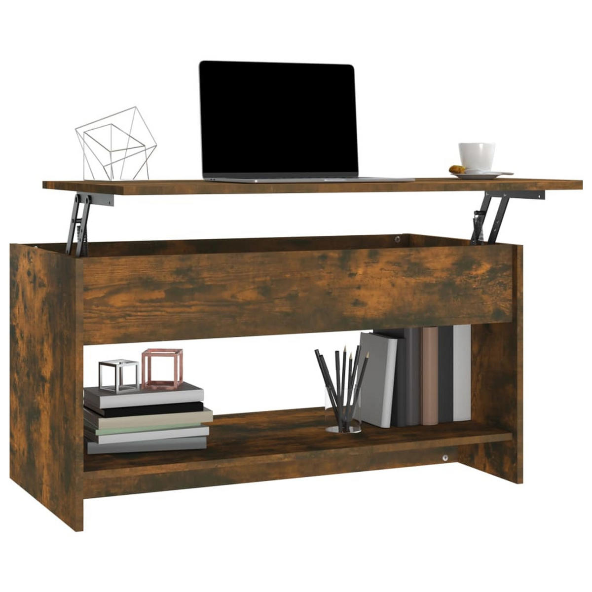 COUCHTISCH Räuchereiche 102x50x52,5 cm Holzwerkstoff - Braun, Holzwerkstoff (102/50/52.5cm) - furnicato