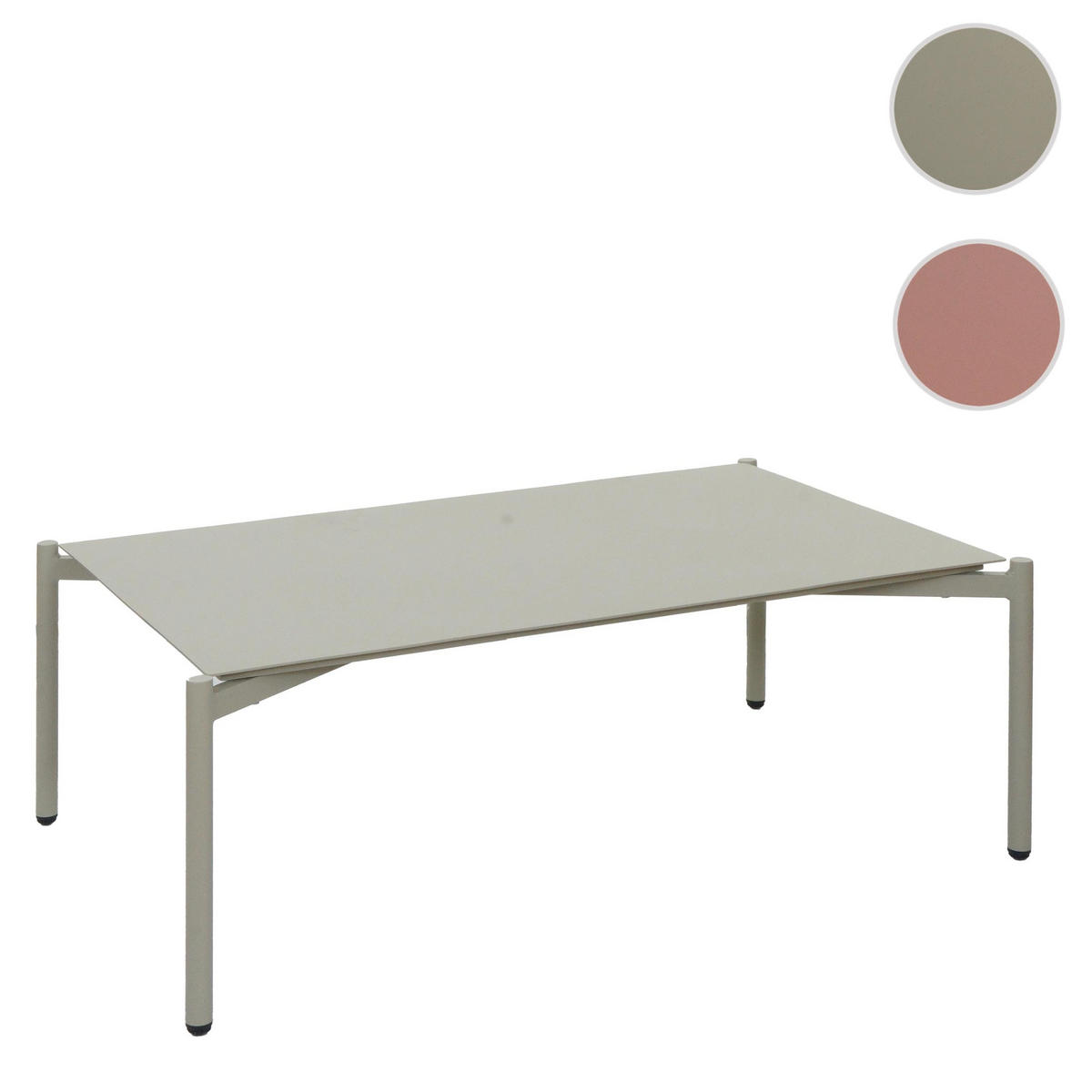 GARTENTISCH aus Aluminium HxBxT 39x105x65cm Terrakotta - Terracotta, Metall (65/105/39cm) - PROREGAL