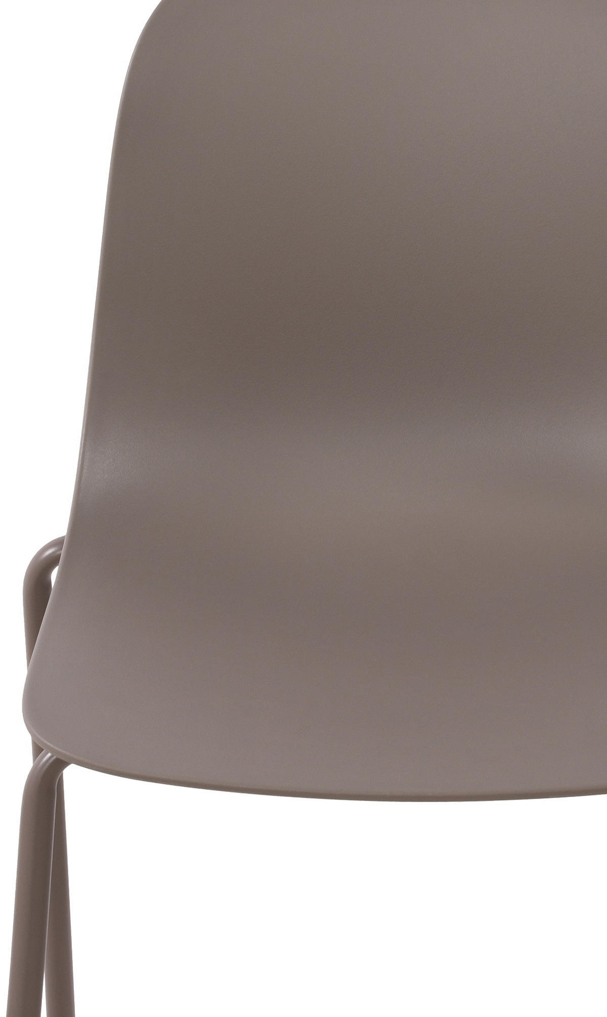 STAPELSTUHL Kunststoff taupe - Taupe, Kunststoff/Metall (51/85/53cm) - CLP