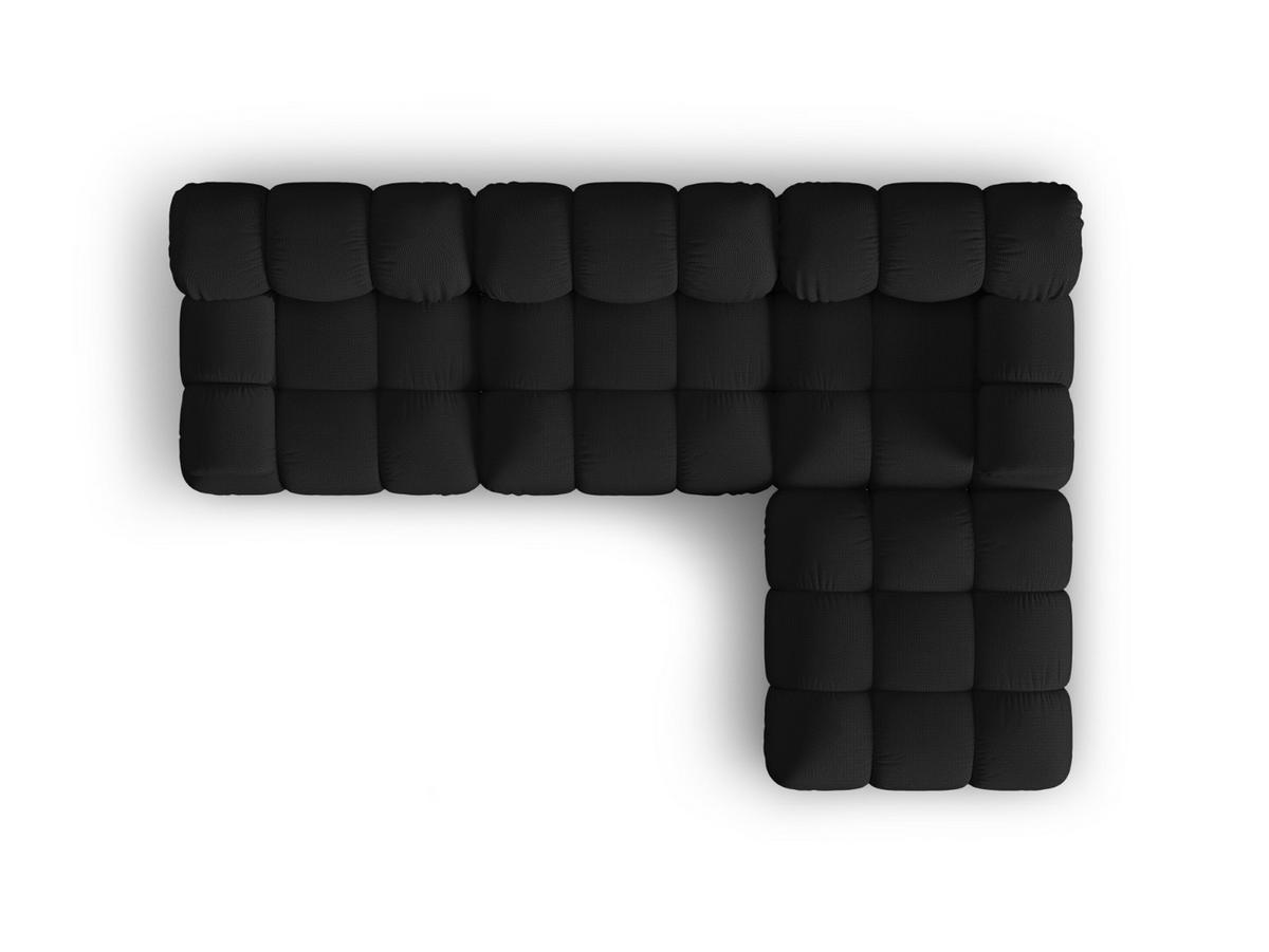 SOFA modular Bellis aus 3D-Stoff schwarz 4 Sitzplätze - Schwarz, Textil (188/70/282cm) - Micadoni