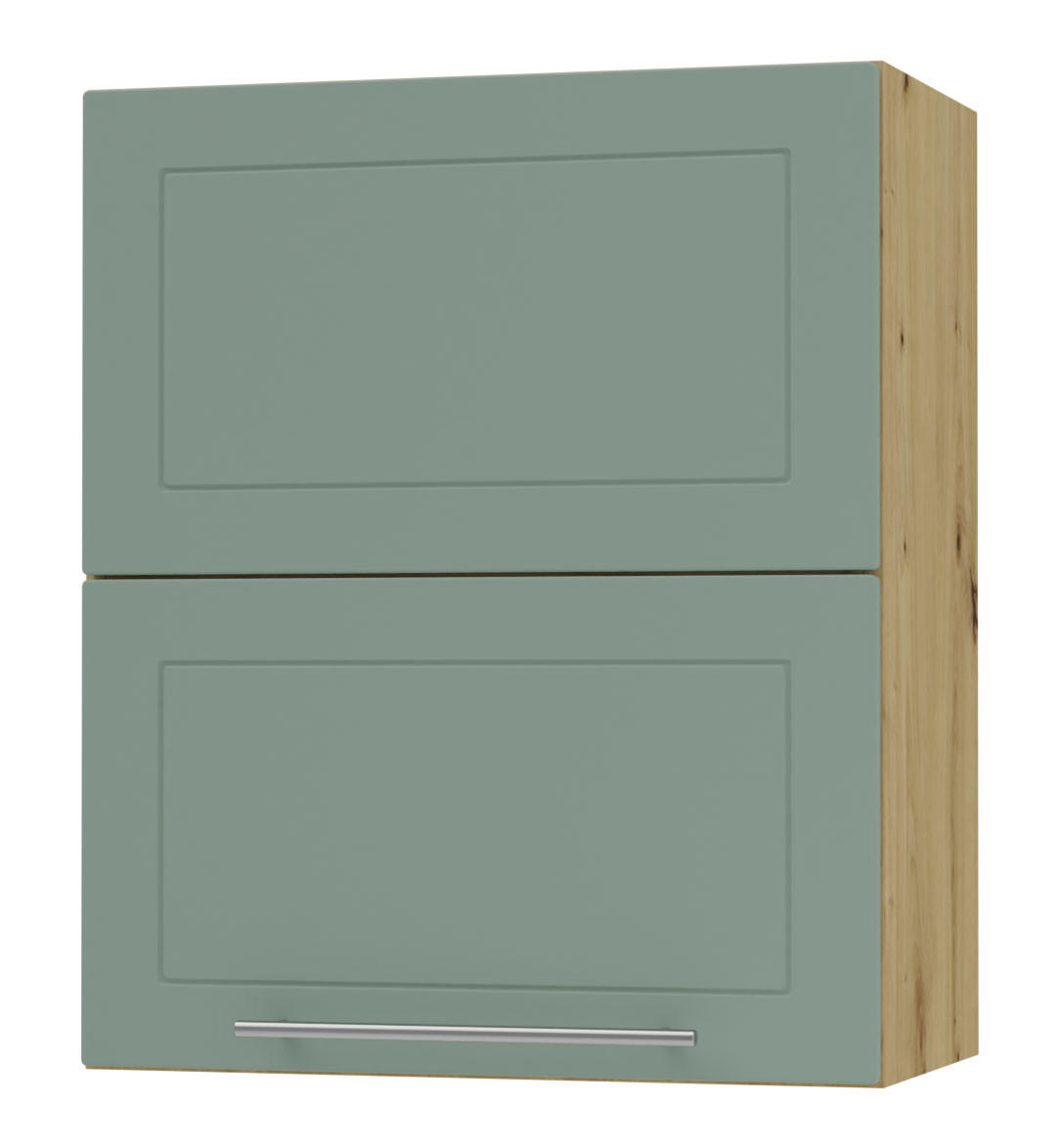 KÜCHENHÄNGESCHRANK Kvantum W8B/60 Mint Matt / Eiche Artisan Matt 60 / 32,5 / 72cm - Eiche Artisan/Mintgrün, Holz/Holzwerkstoff (60/72/32.5cm) - Feldmann-Wohnen