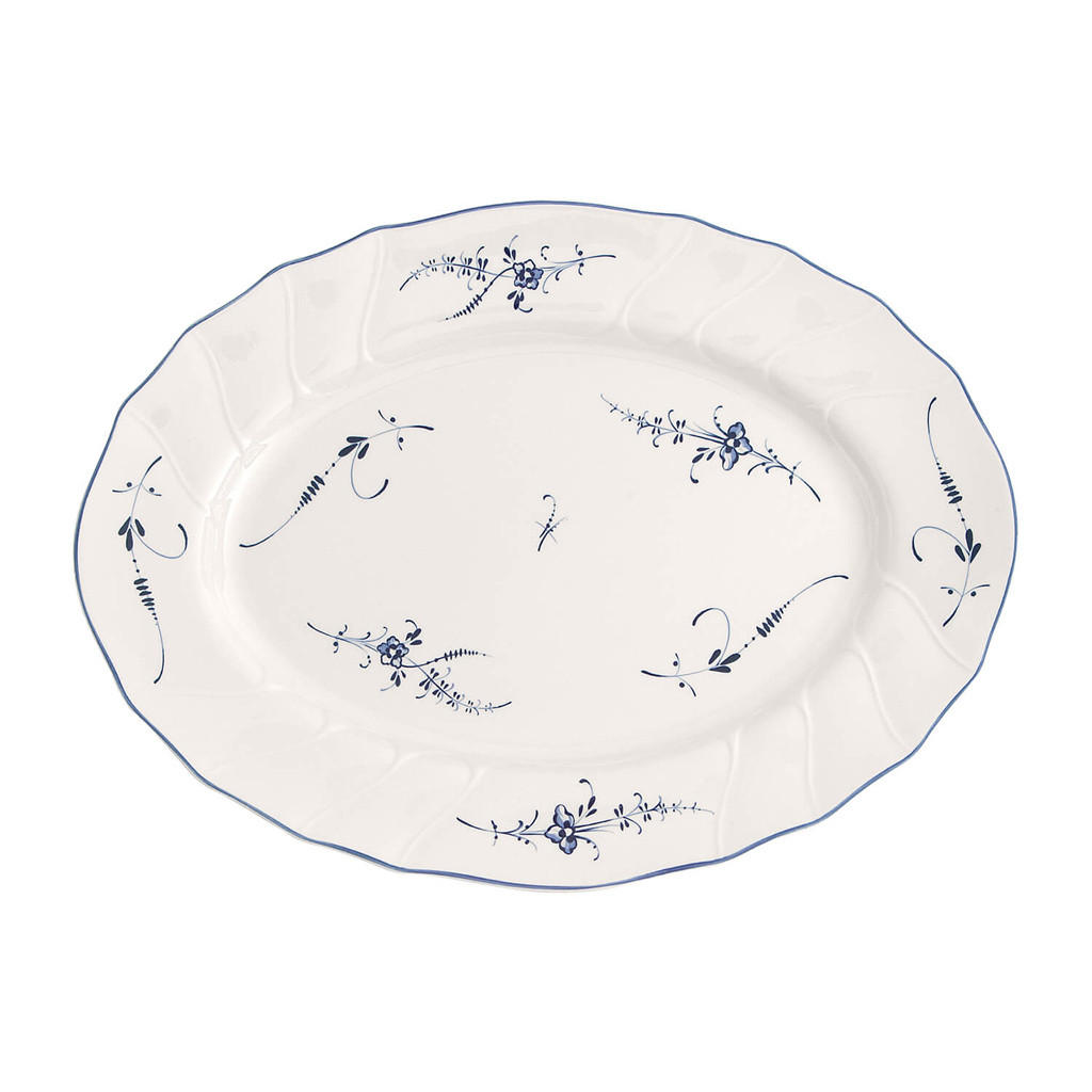 Villeroy & Boch Platte Weiß, Blau 26.5x3.5x35 cm