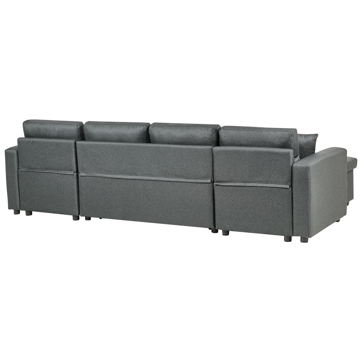 RAZTEGLJIV KAVČ blago temno siva Sommen - temno siva, tekstil (287/86/147cm) - Beliani